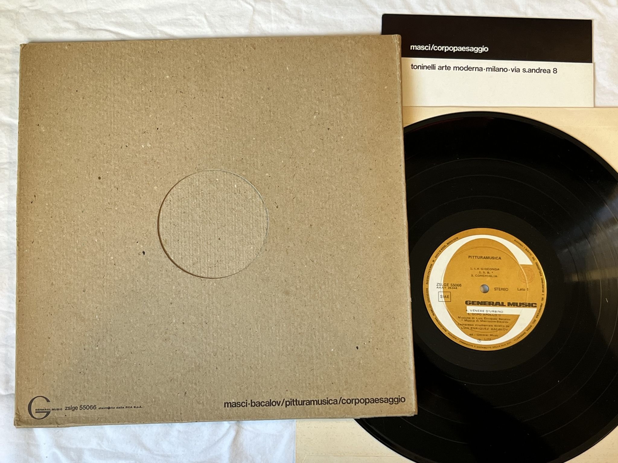 Omslagsbild för skivan LUIS BACALOV Pitturamusica LP -71 Italy GENERAL MUSIC ZSLGE 55066 *** RARE ***