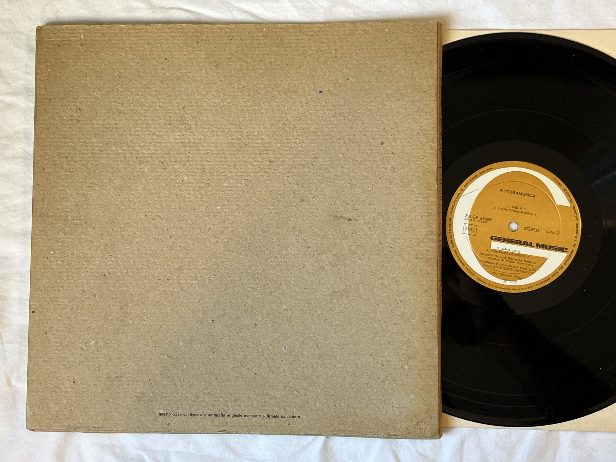 Omslagsbild för skivan LUIS BACALOV Pitturamusica LP -71 Italy GENERAL MUSIC ZSLGE 55066 *** RARE ***