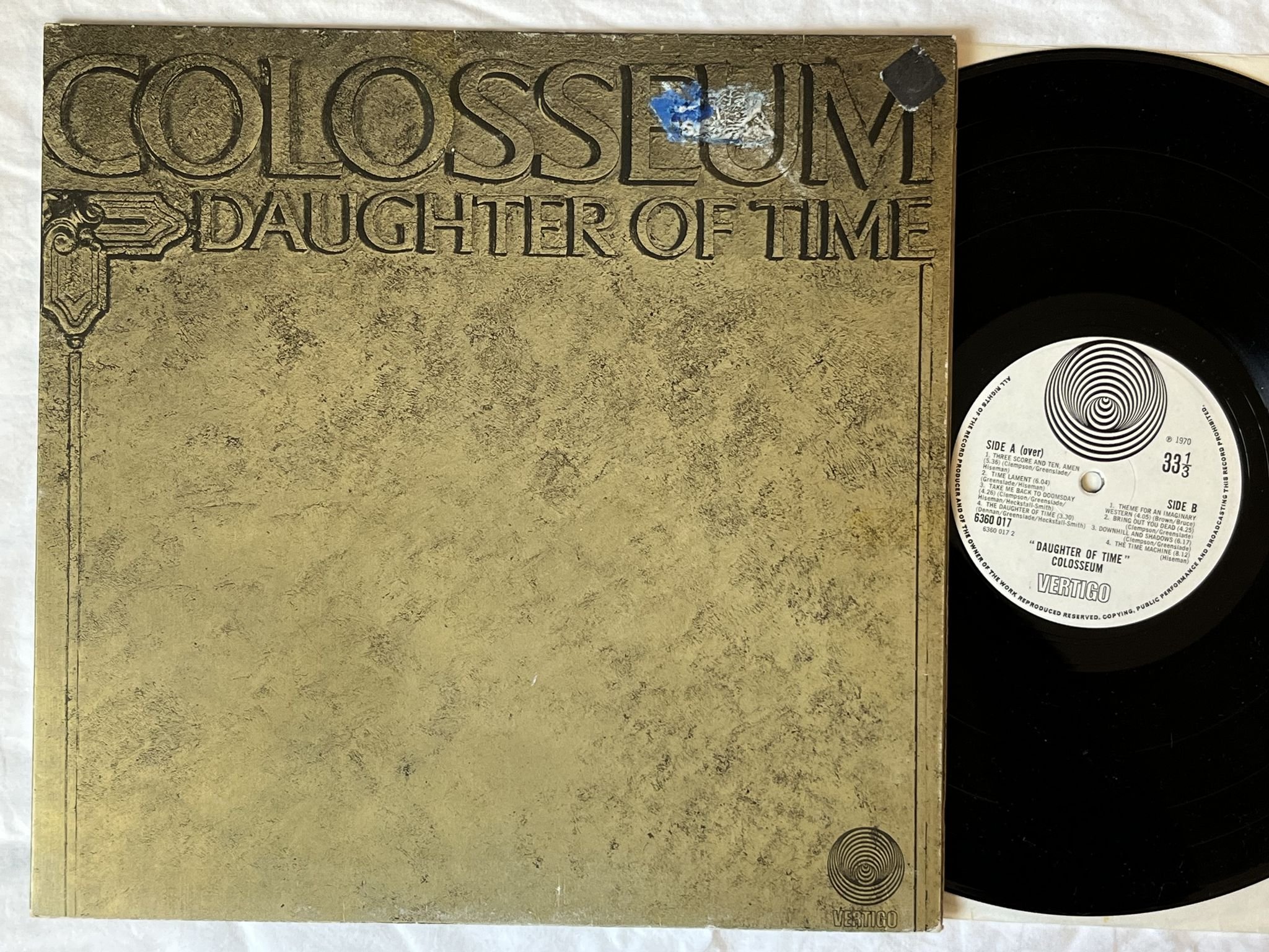 Omslagsbild för skivan COLOSSEUM daughter of time LP -70 UK VERTIGO 6360 017