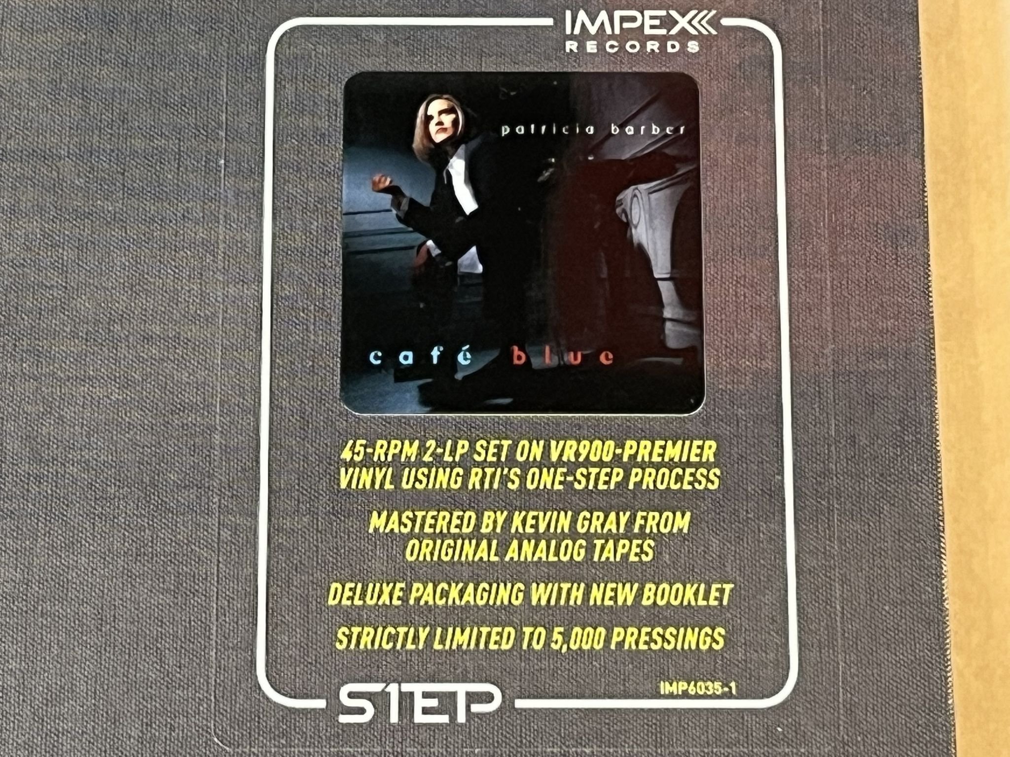 Omslagsbild för skivan PATRICIA BARBER Café Blue 2x12" box 2020 IMPEX Numbered #3474/5000 ** Sealed **