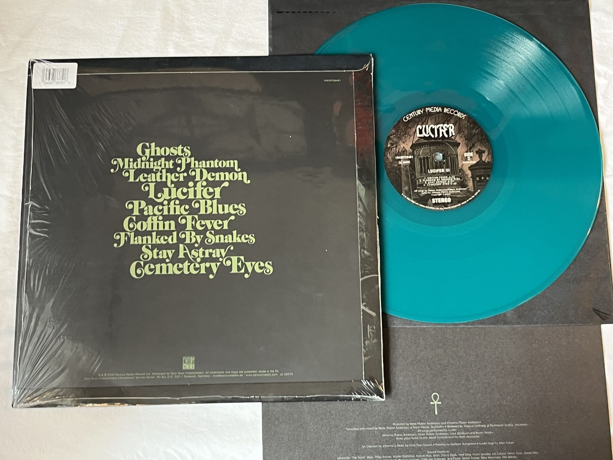 Omslagsbild för skivan LUCIFER Lucifer III LP 2020 Century Media ** Green Petrol Transparent **