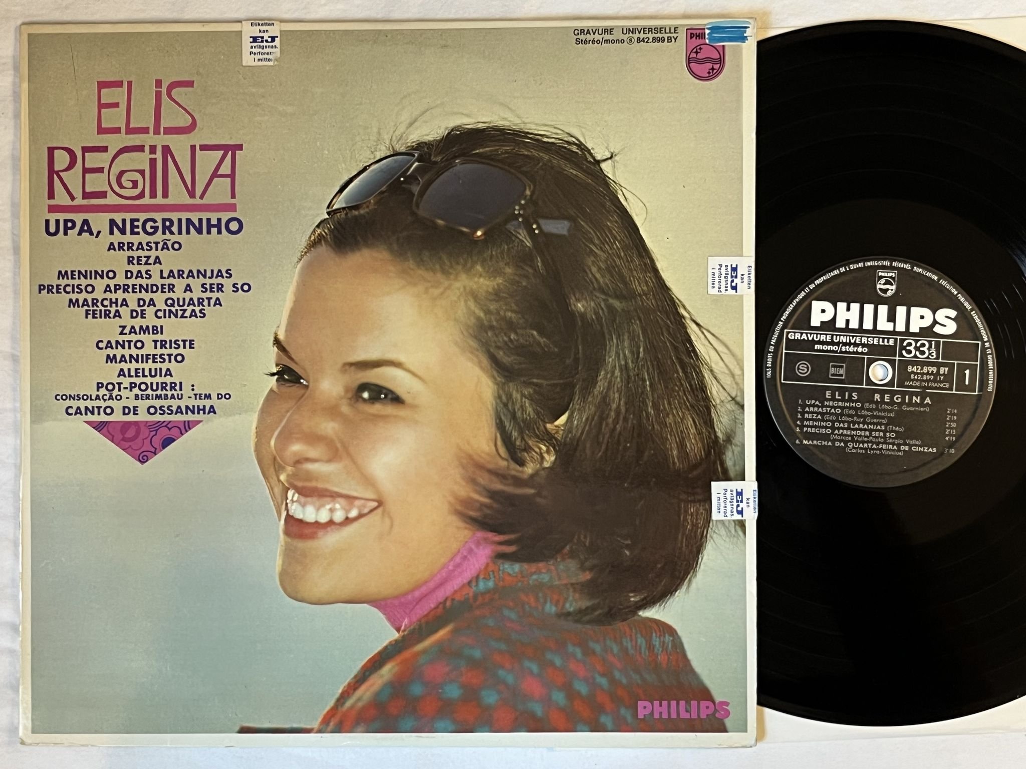 Omslagsbild för skivan ELIS REGINA upa, negrinho LP Fra PHILIPS 842899 BY