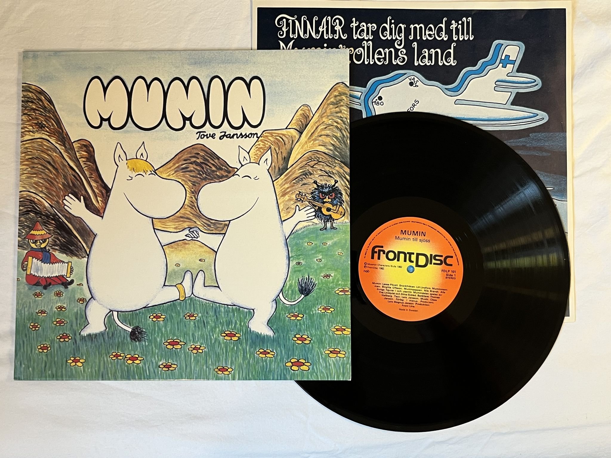 Omslagsbild för skivan TOVE JANSSON mumin LP -82 Swe FRONT DISC FDLP 101 *** COMPLETE ***