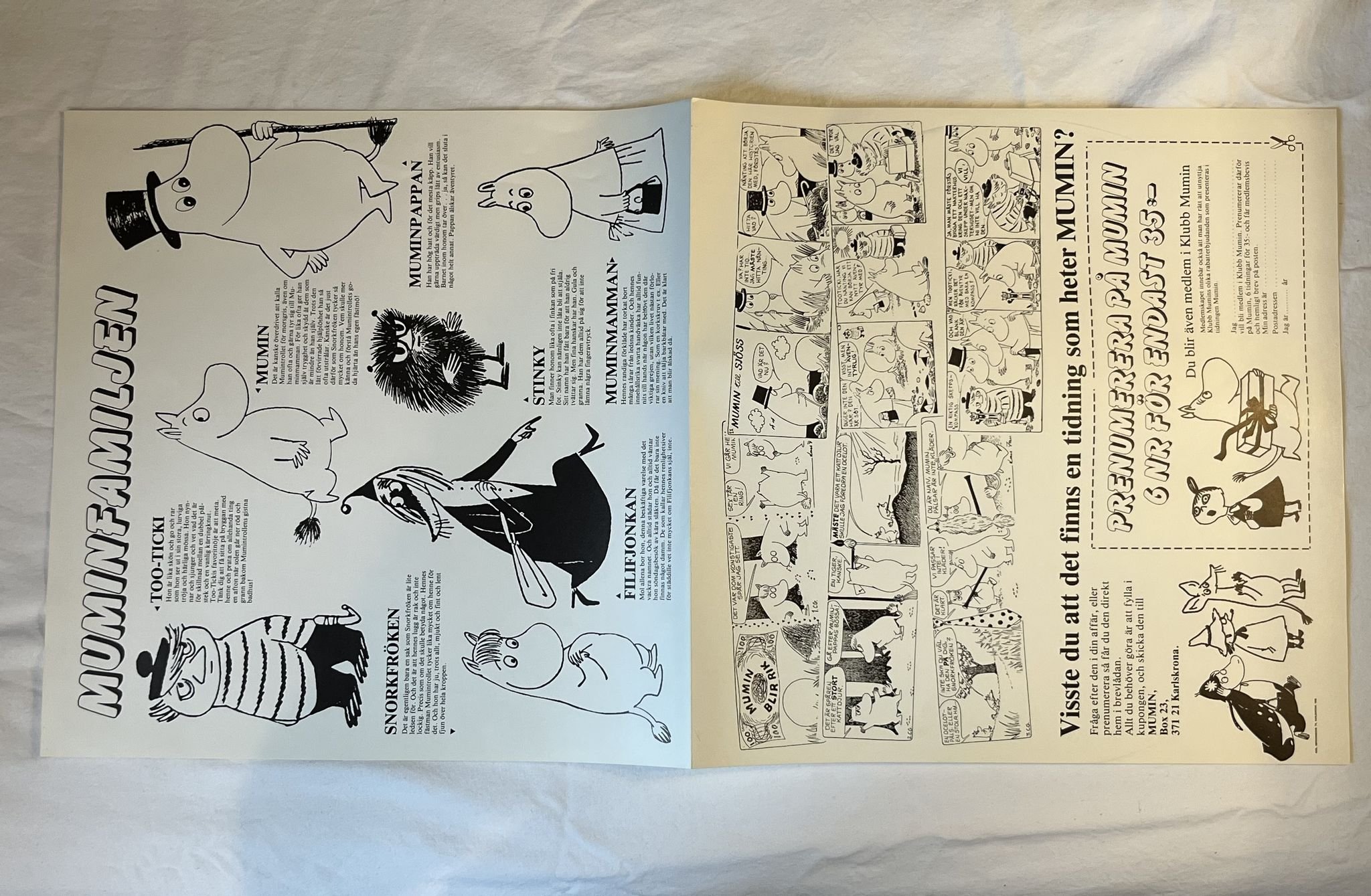 Omslagsbild för skivan TOVE JANSSON mumin LP -82 Swe FRONT DISC FDLP 101 *** COMPLETE ***