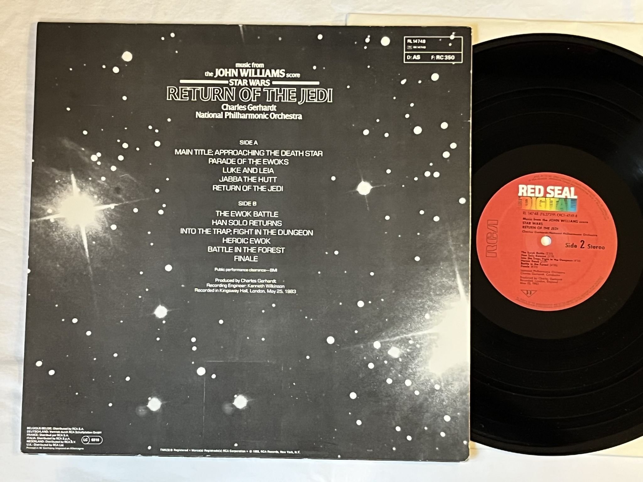 Omslagsbild för skivan JOHN WILLIAMS Return of the Jedi LP -83 RCA RL 14748