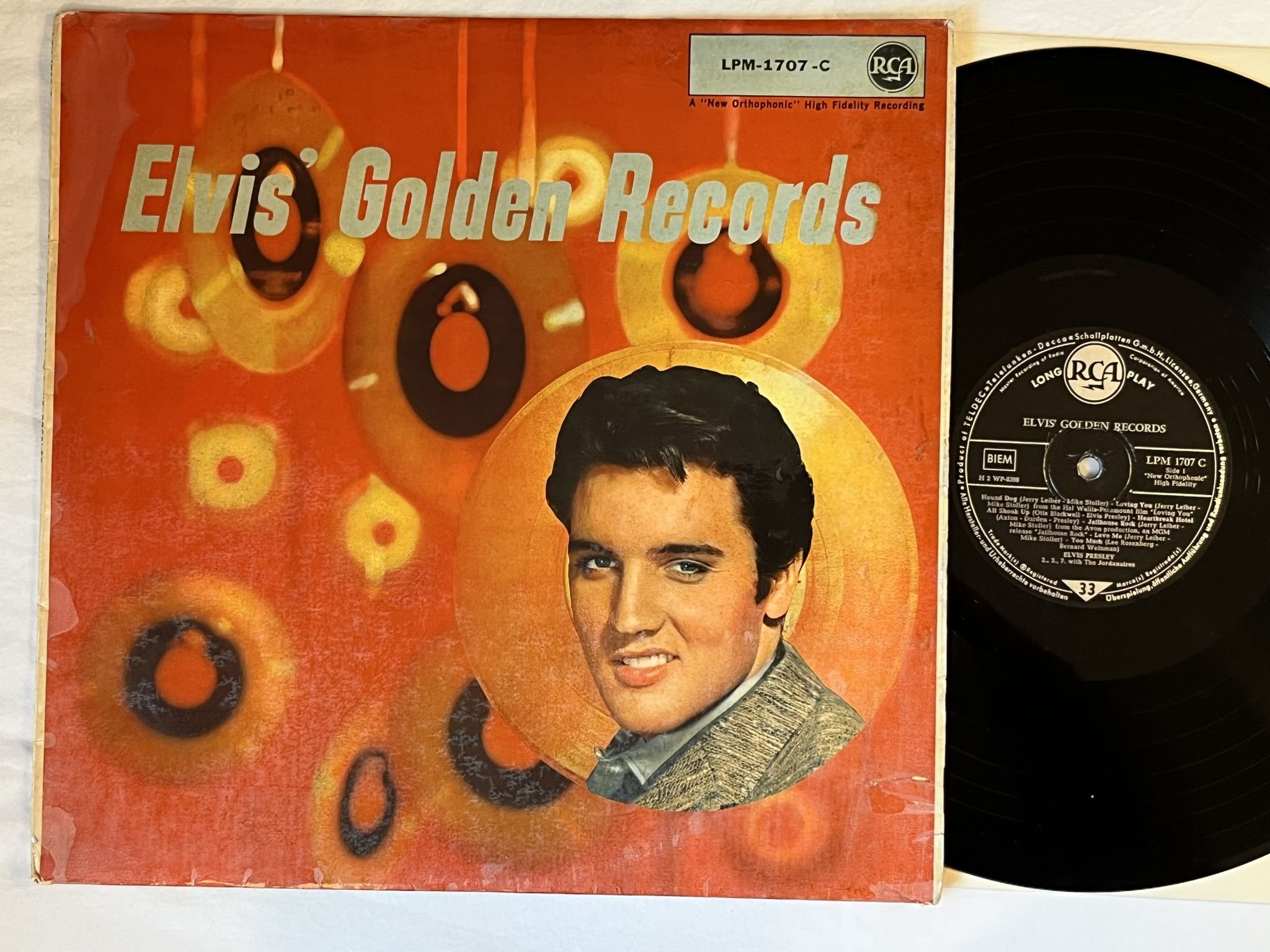 Omslagsbild för skivan ELVIS PRESLEY Elvis golden records LP -58 RCA LPM 1707 C *** Rare ***