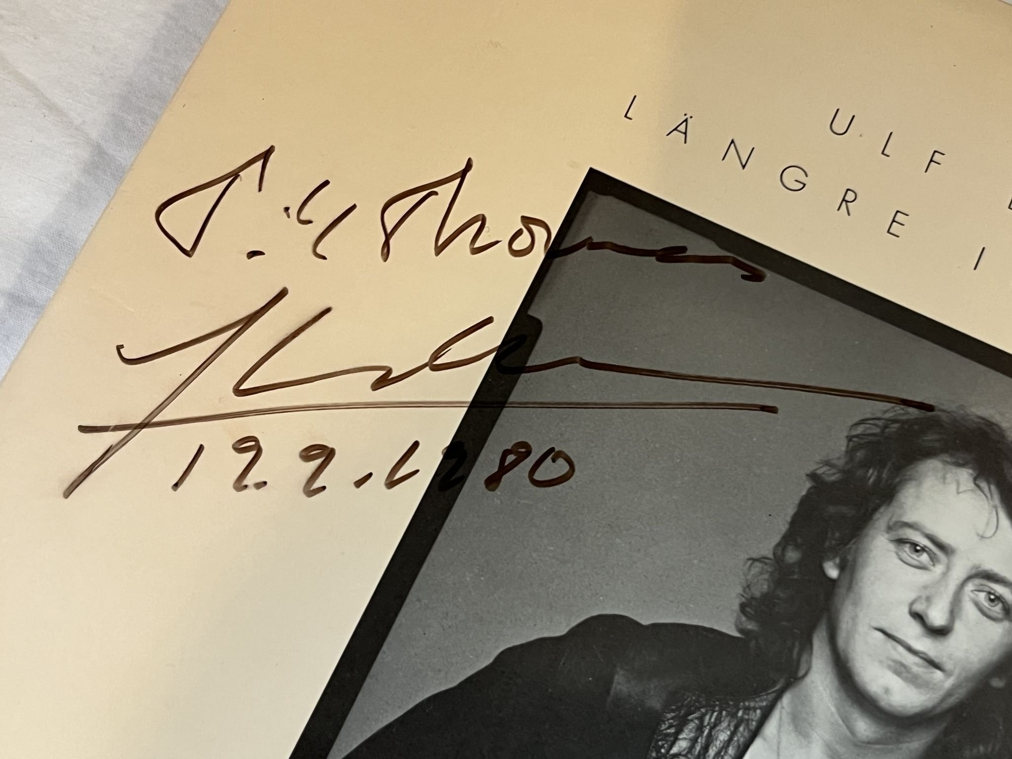 Omslagsbild för skivan ULF LUNDELL Längre Inåt Landet 2xLP -80 Swe PARLOPHONE ** SIGNERAD AV LUNDELL **