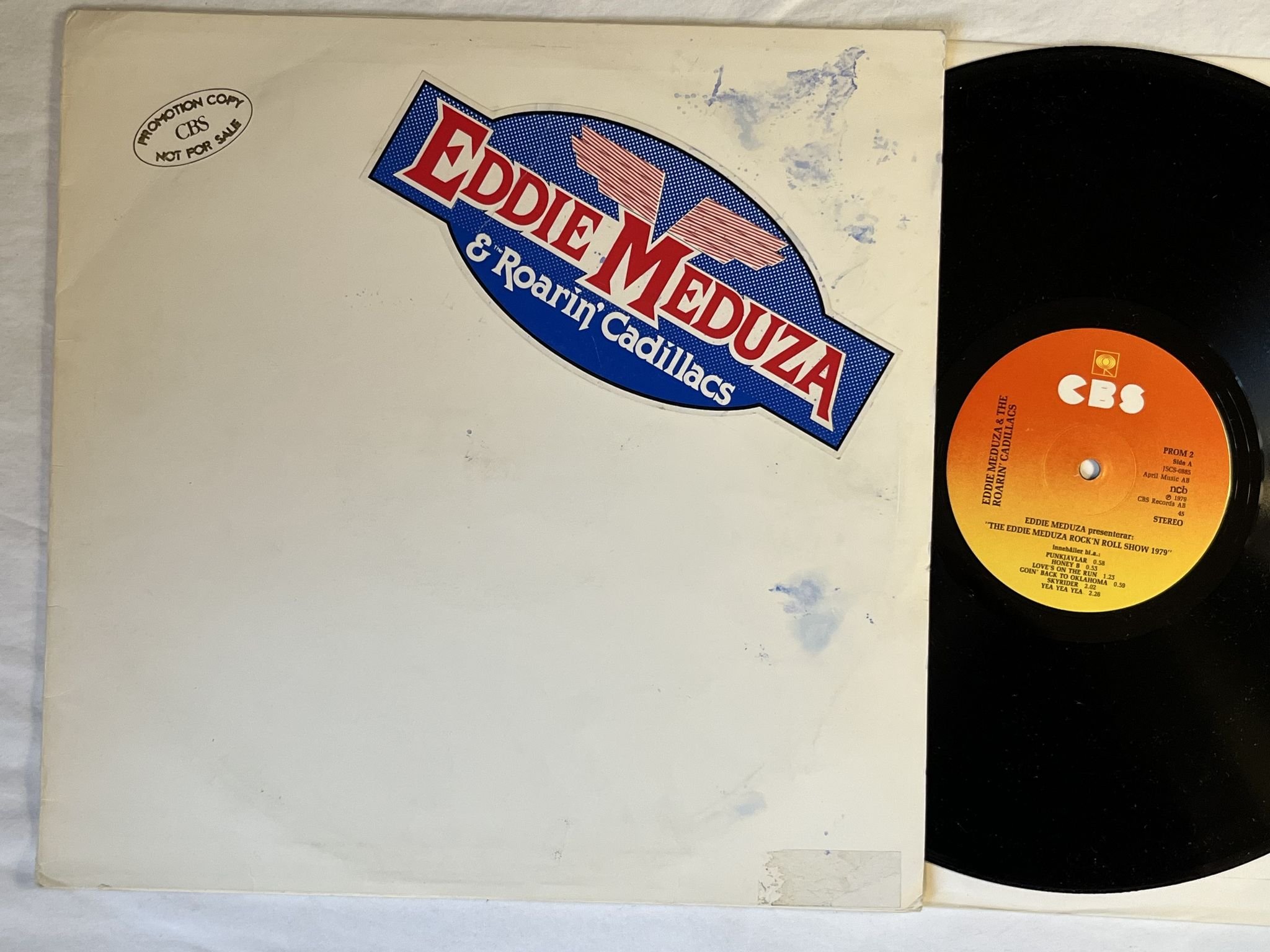 Omslagsbild för skivan EDDIE MEDUZA The Eddie Meduza rock n roll show 1979 12" -79 CBS promo PROM 2