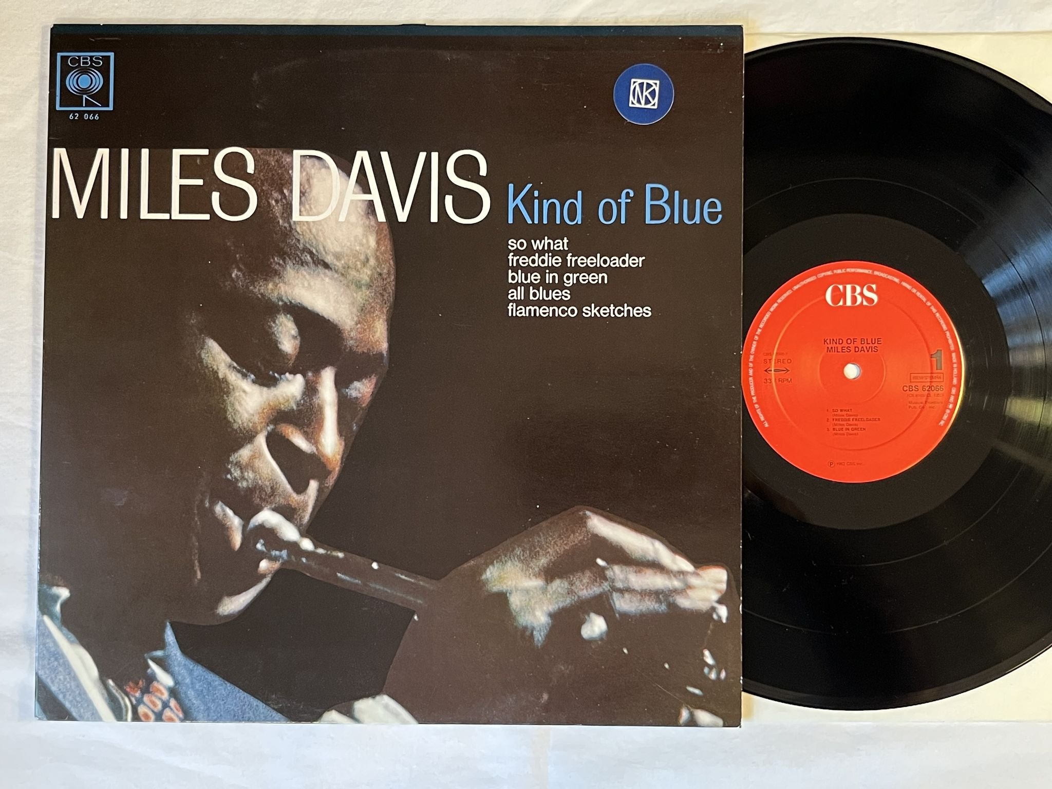 Omslagsbild för skivan MILES DAVIS Kind Of Blue LP re Hol CBS 62066 *** A MASTERPIECE ***