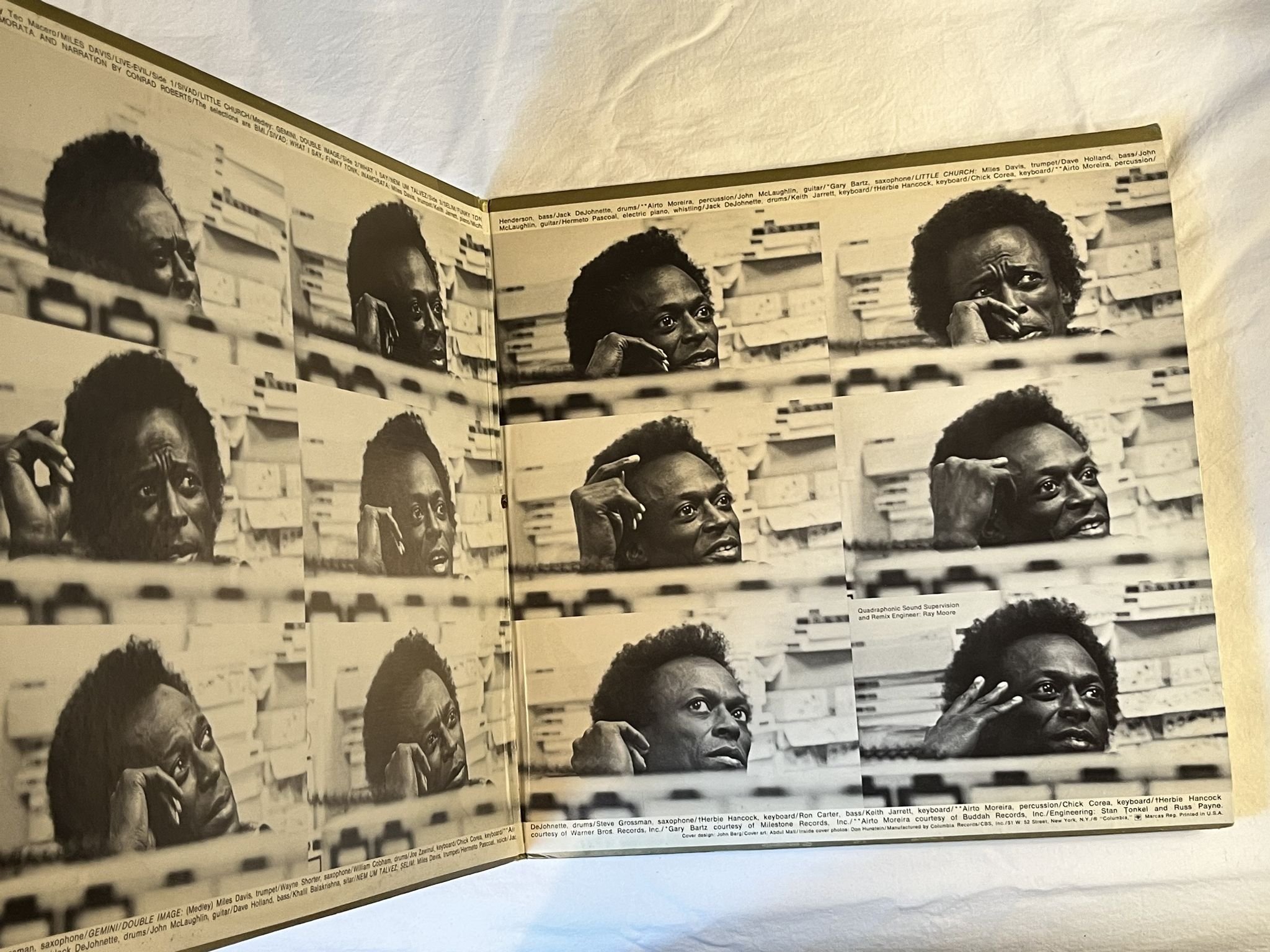 Omslagsbild för skivan MILES DAVIS live-evil 2xLP -72 US COLUMBIA Quadraphonic GQ 30954