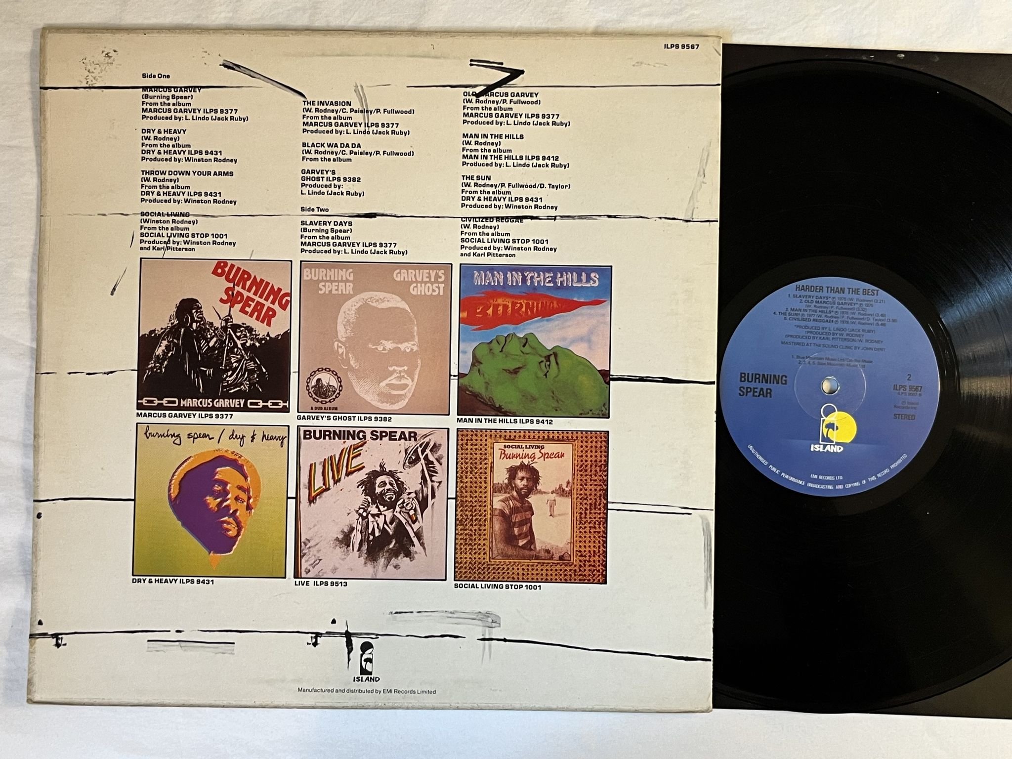 Omslagsbild för skivan BURNING SPEAR Harder Than The Best LP -79 UK ISLAND ILPS 9567