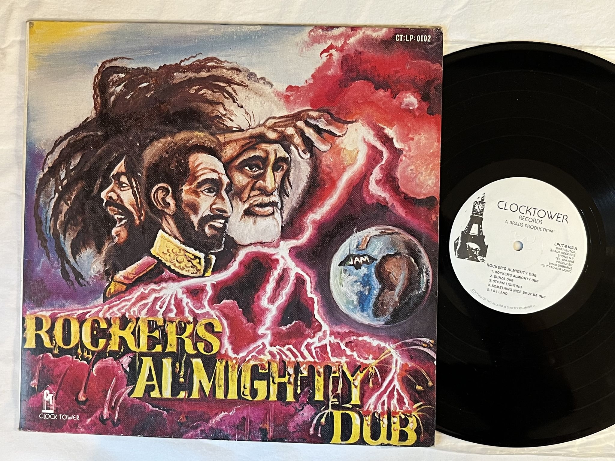 Omslagsbild för skivan V/A Rocker's Almighty Dub LP -79 CLOCKTOWER CT-LP 0102