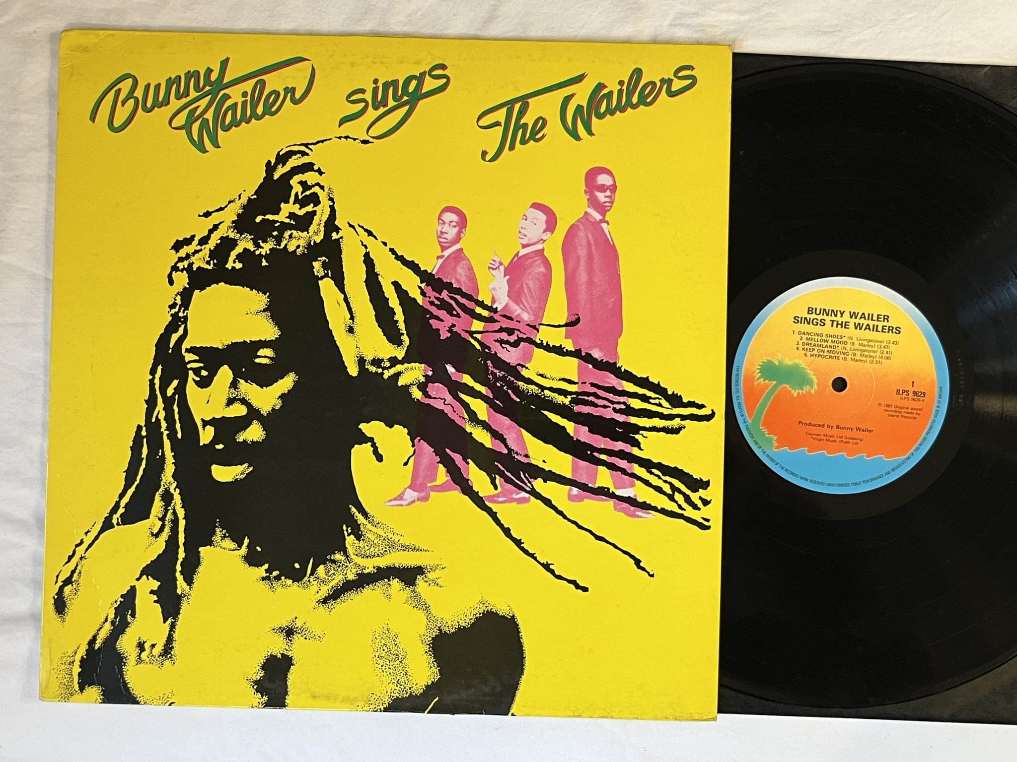 Omslagsbild för skivan BUNNY WAILER sings the Wailers LP -81 UK ISLAND ILPS 9629