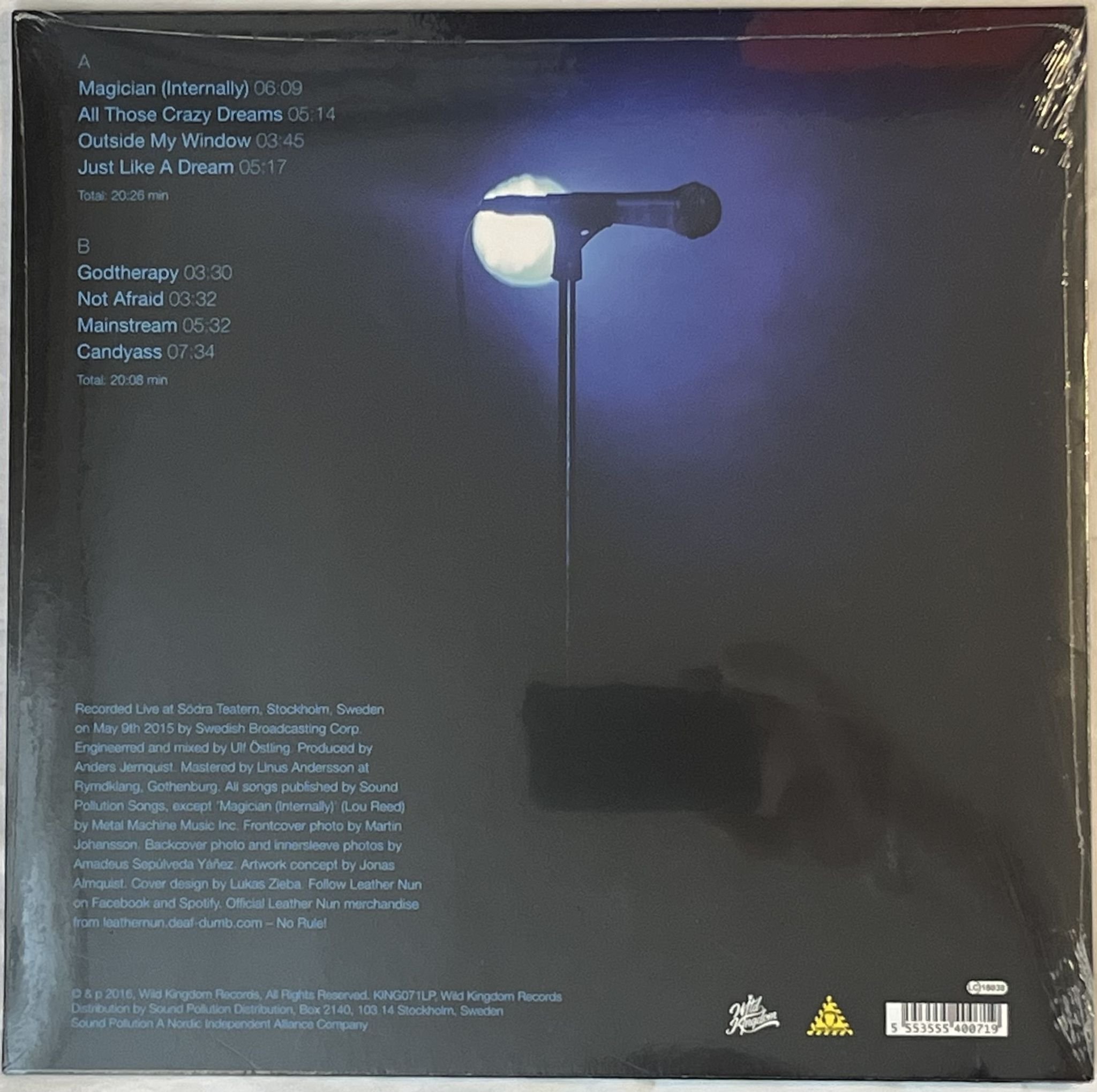 Omslagsbild för skivan THE LEATHER NUN live LP 2016 WILD KINGDOM KING071LP ** Sealed **