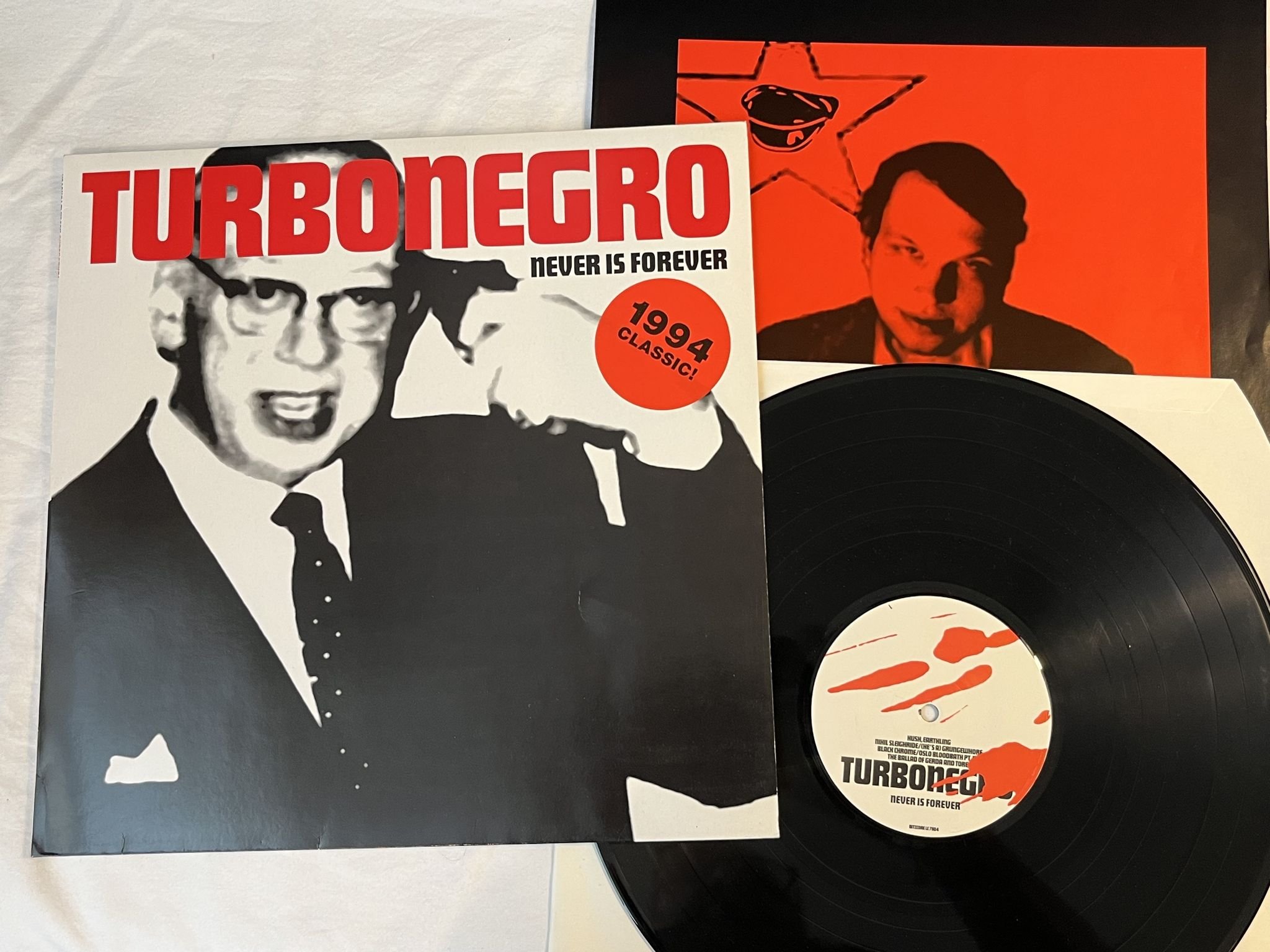 Omslagsbild för skivan TURBONEGRO never is forever LP -99 BITZCORE BC 1714