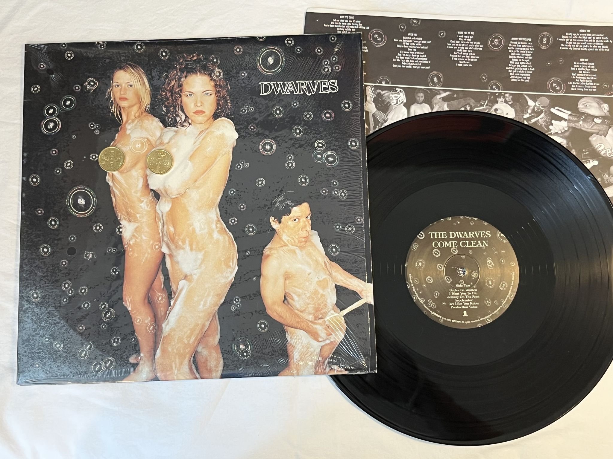 Omslagsbild för skivan THE DWARVES Come Clean LP 2000 US epitaph 86575-1