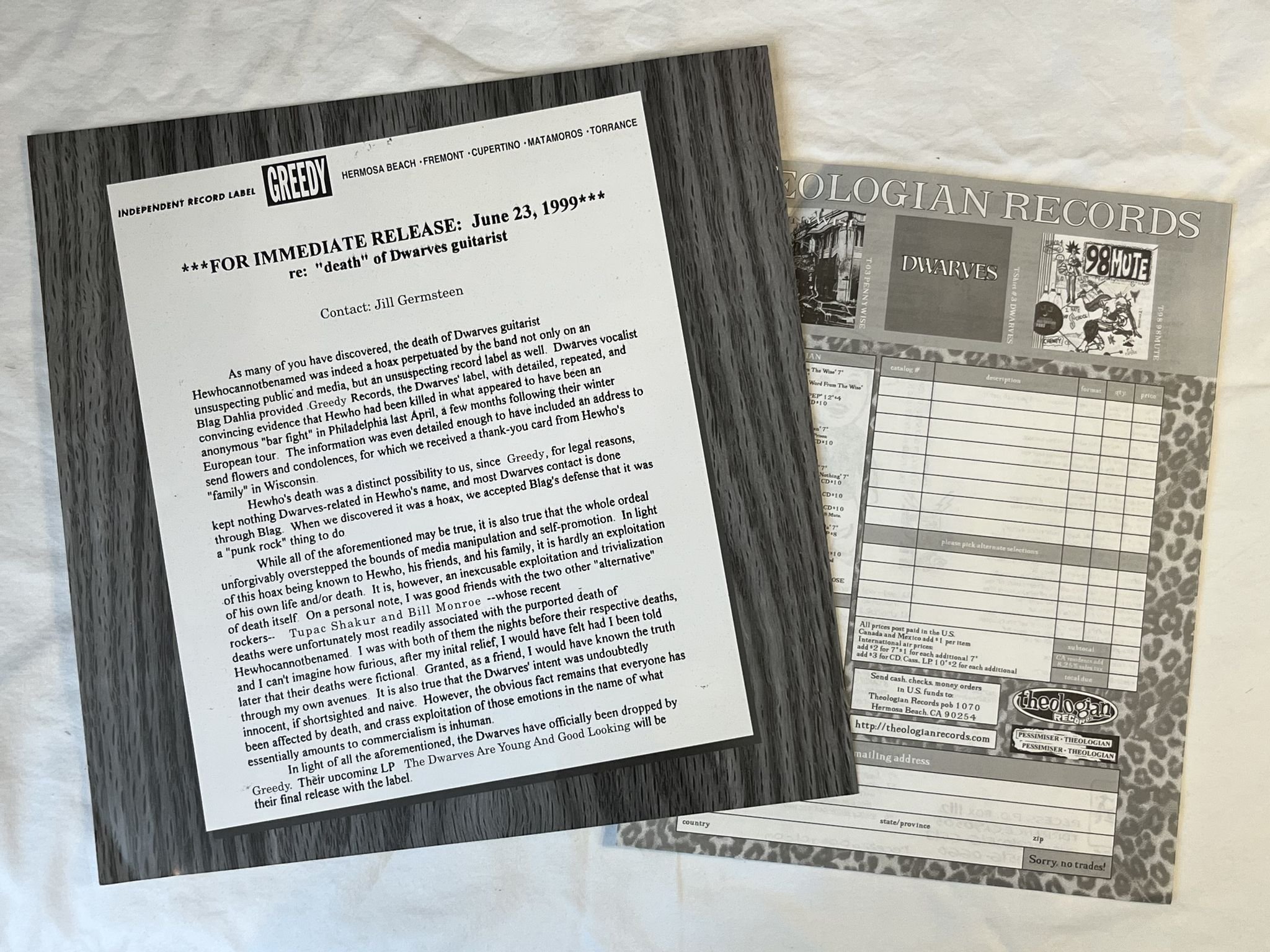 Omslagsbild för skivan THE DWARVES Are Young And Good Looking LP -97 US GREEDY - *** PUNK ROCK ***