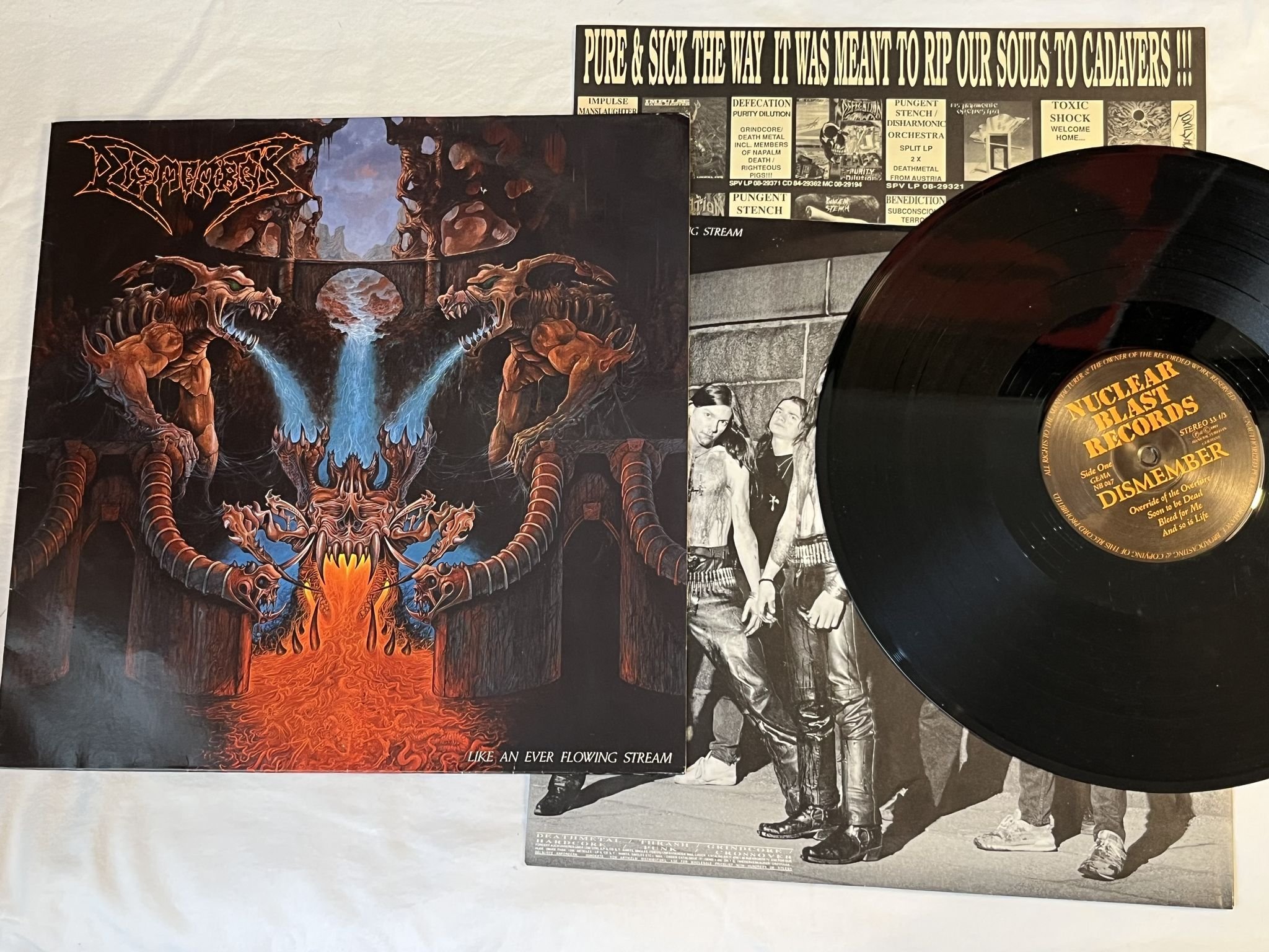 Omslagsbild för skivan DISMEMBER Like An Ever Flowing Stream LP -91 NUCLEAR BLAST NB 047 *** RARE ***