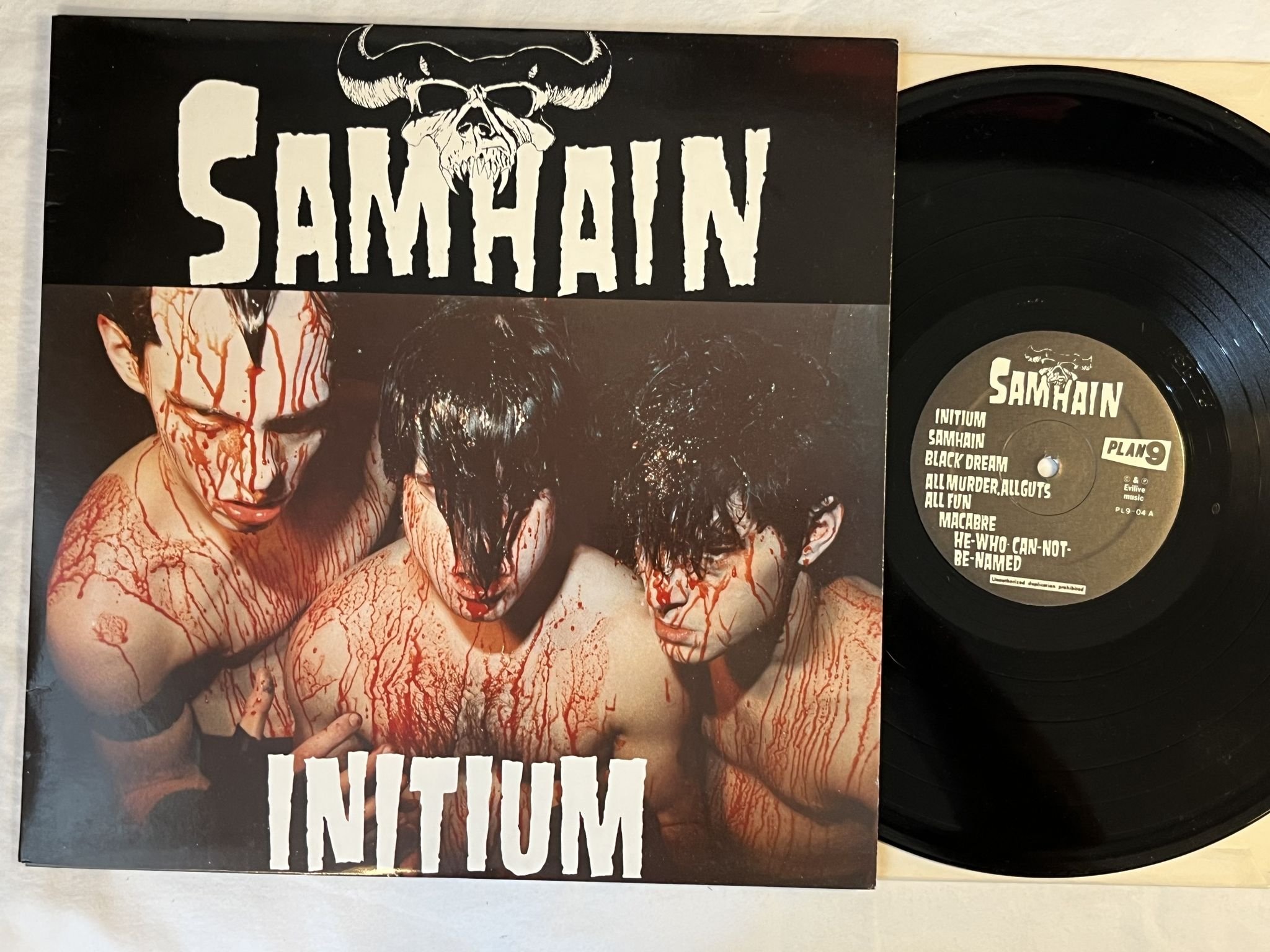 Omslagsbild för skivan SAMHAIN Initium LP -89 US 3rd PLAN 9 PL9-04 *** RARE DEATH ROCK ***