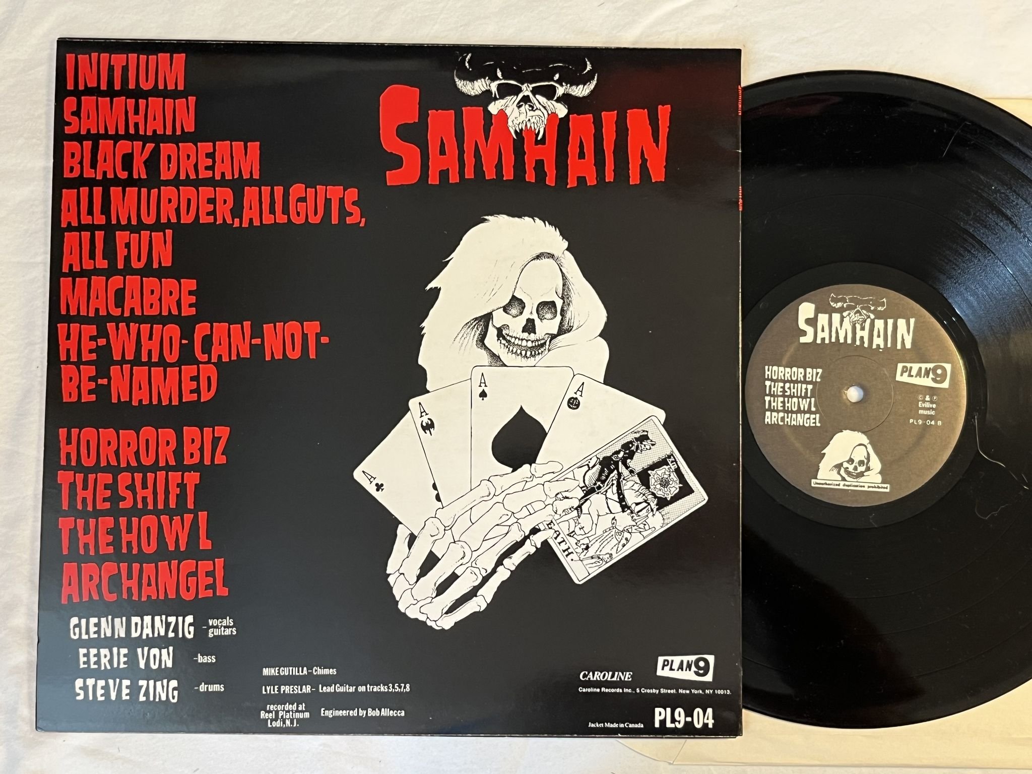 Omslagsbild för skivan SAMHAIN Initium LP -89 US 3rd PLAN 9 PL9-04 *** RARE DEATH ROCK ***