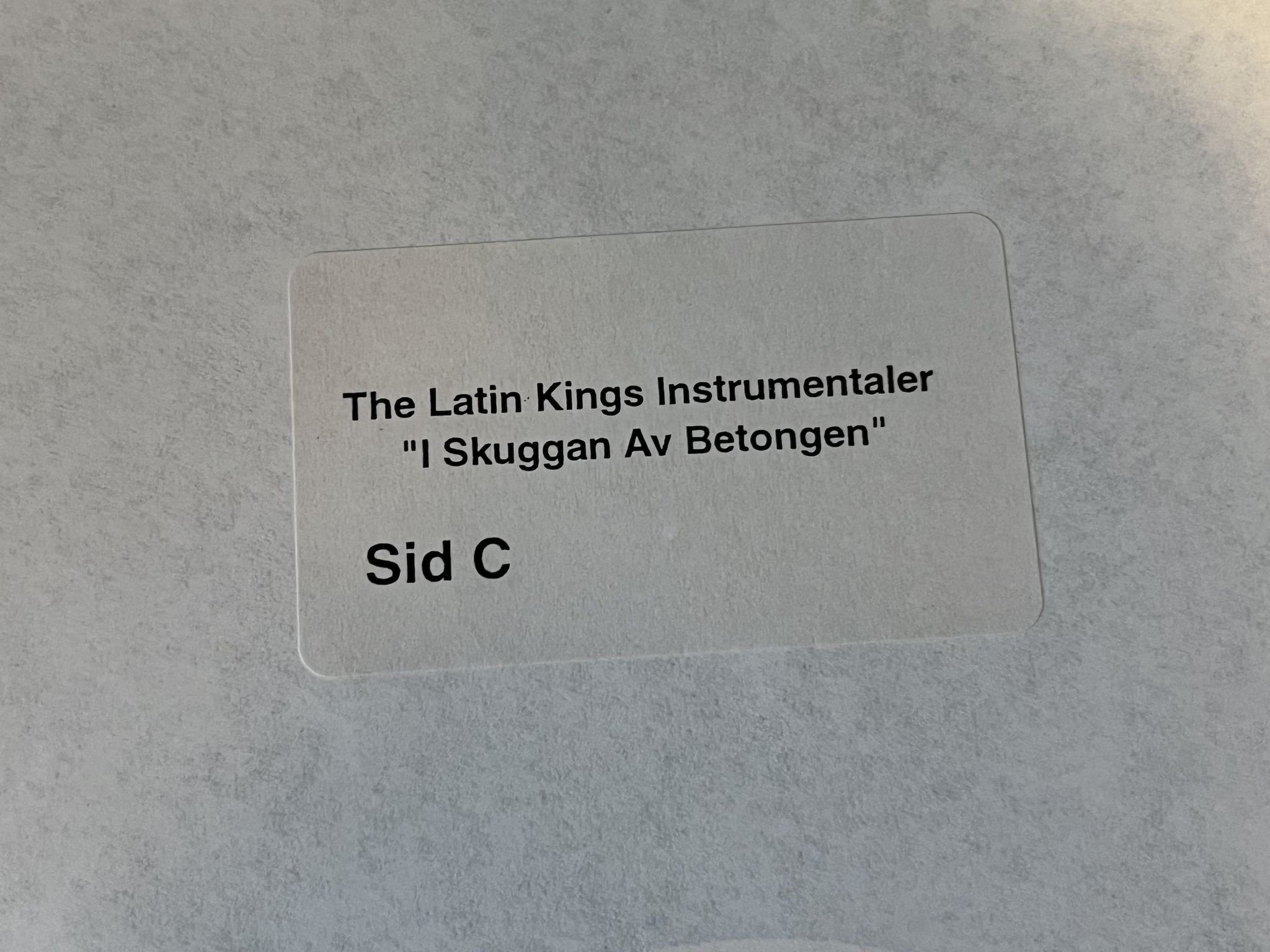 Omslagsbild för skivan THE LATIN KINGS i skuggan av betongen (Instrumentaler) 2xLP -97 *** MEGA RARE **