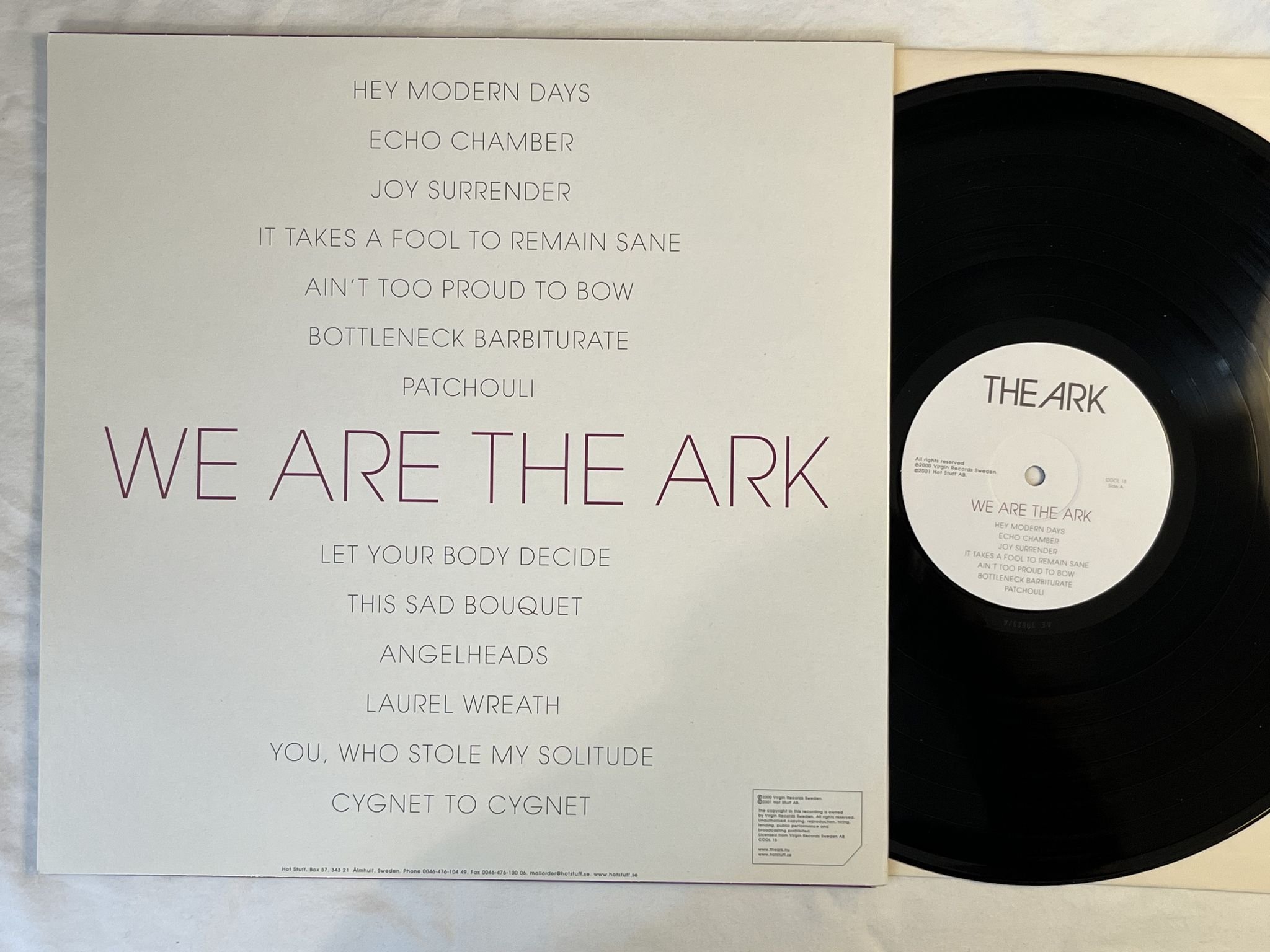 Omslagsbild för skivan THE ARK We Are The Ark LP 2001 Swe VIRGIN COOL 15 *** mega rare ***