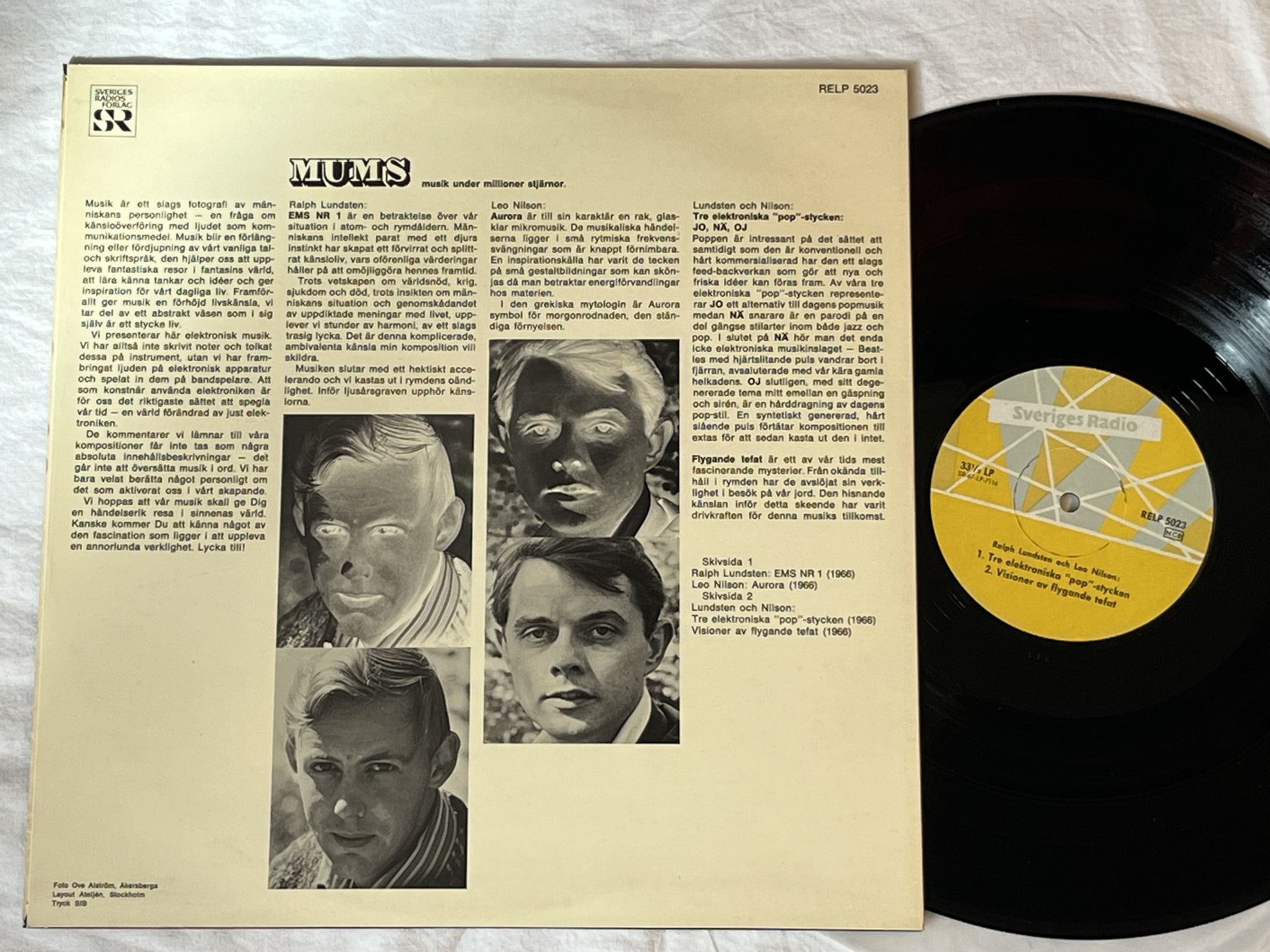Omslagsbild för skivan RALPH LUNDSTEN /LEO NILSON MUMS LP -67 SVERIGES RADIO RELP 5023