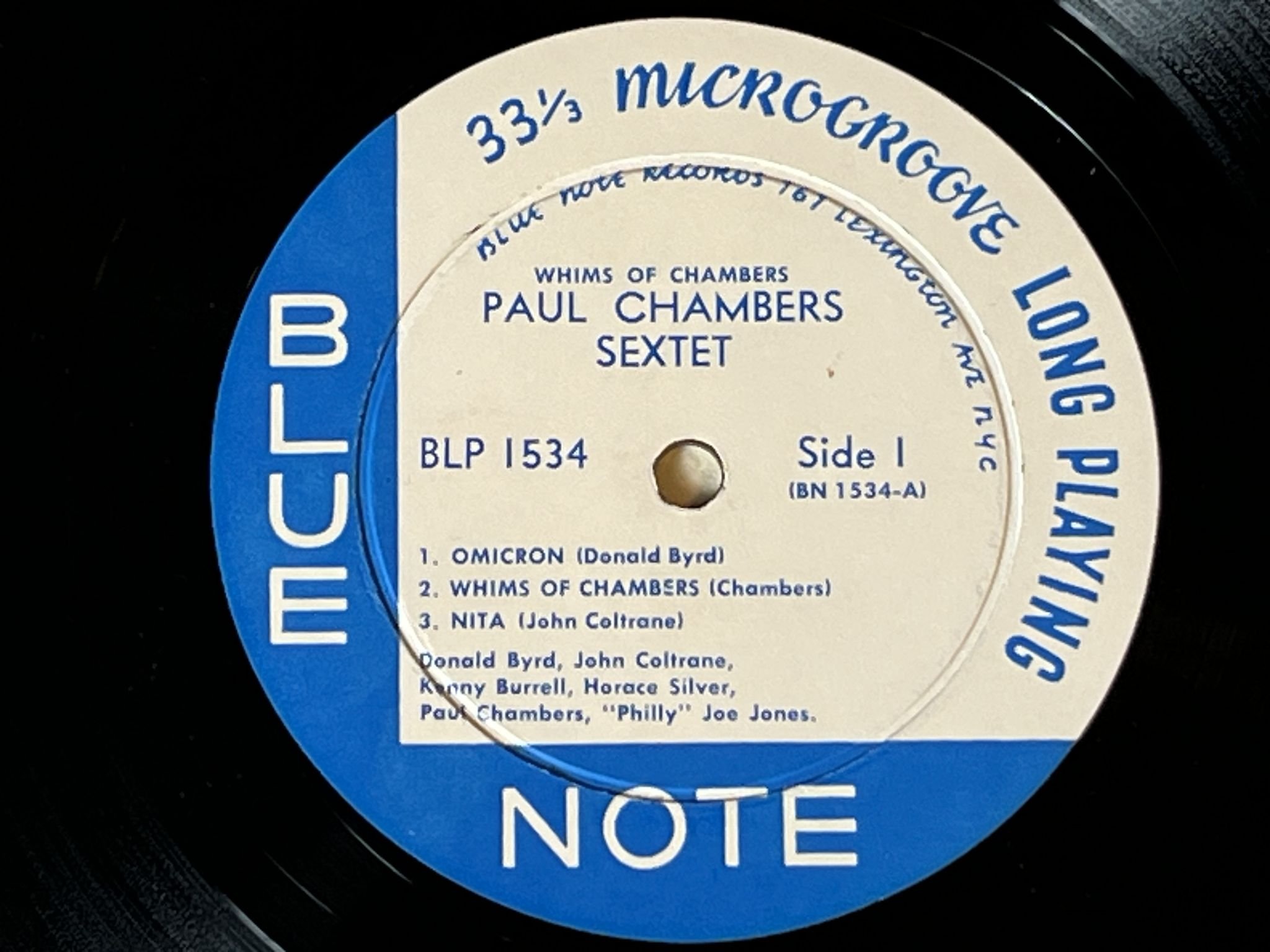 Omslagsbild för skivan PAUL CHAMBERS Whims Of Chambers LP -57 US BLUE NOTE BLP 1534 *** PRESTINE ***