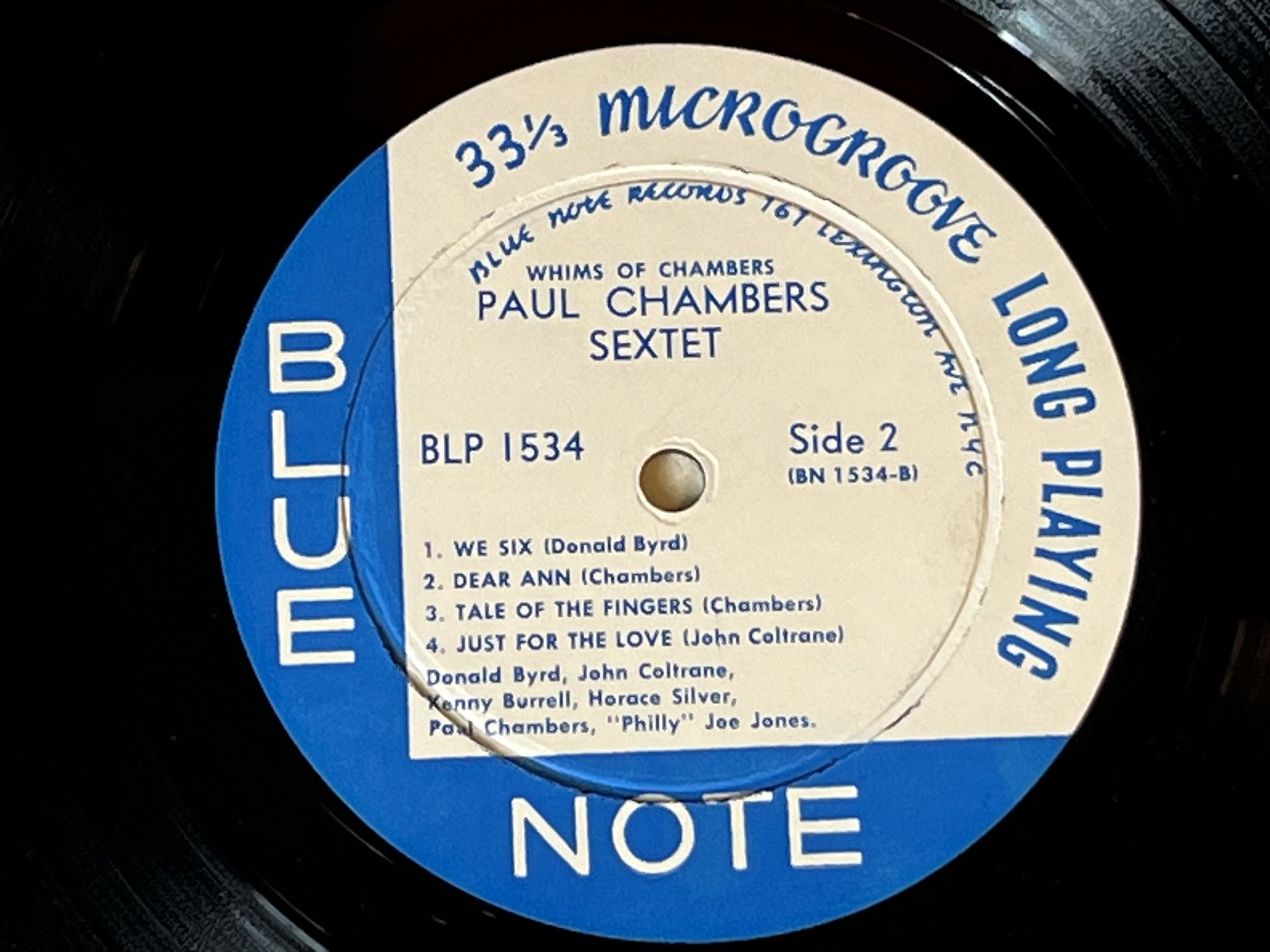 Omslagsbild för skivan PAUL CHAMBERS Whims Of Chambers LP -57 US BLUE NOTE BLP 1534 *** PRESTINE ***