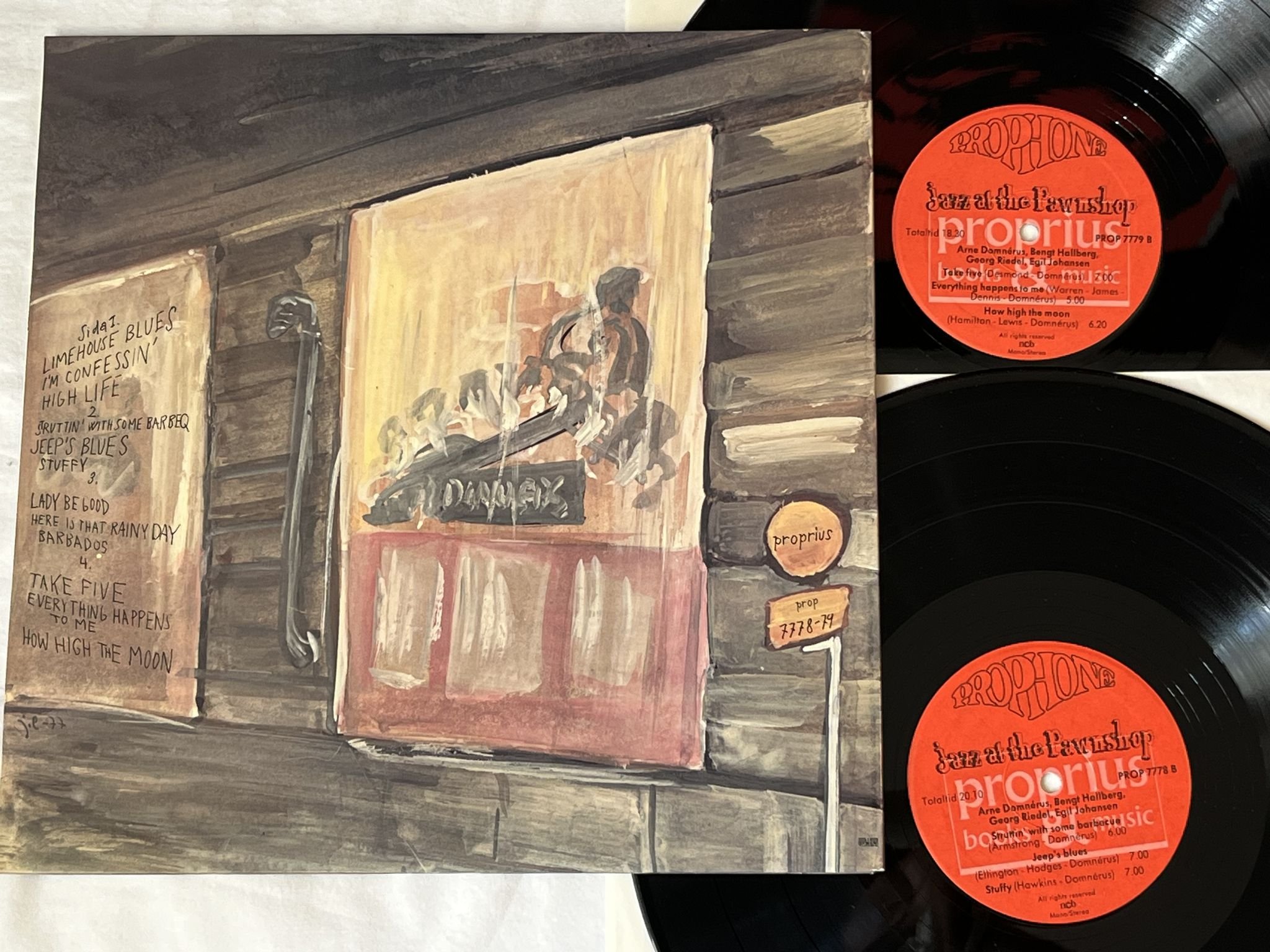Omslagsbild för skivan ARNE DOMNERUS Jazz At The Pawnshop 2xLP -77 Swe PROPRIUS PROP 7778-79 AUDIOPHILE