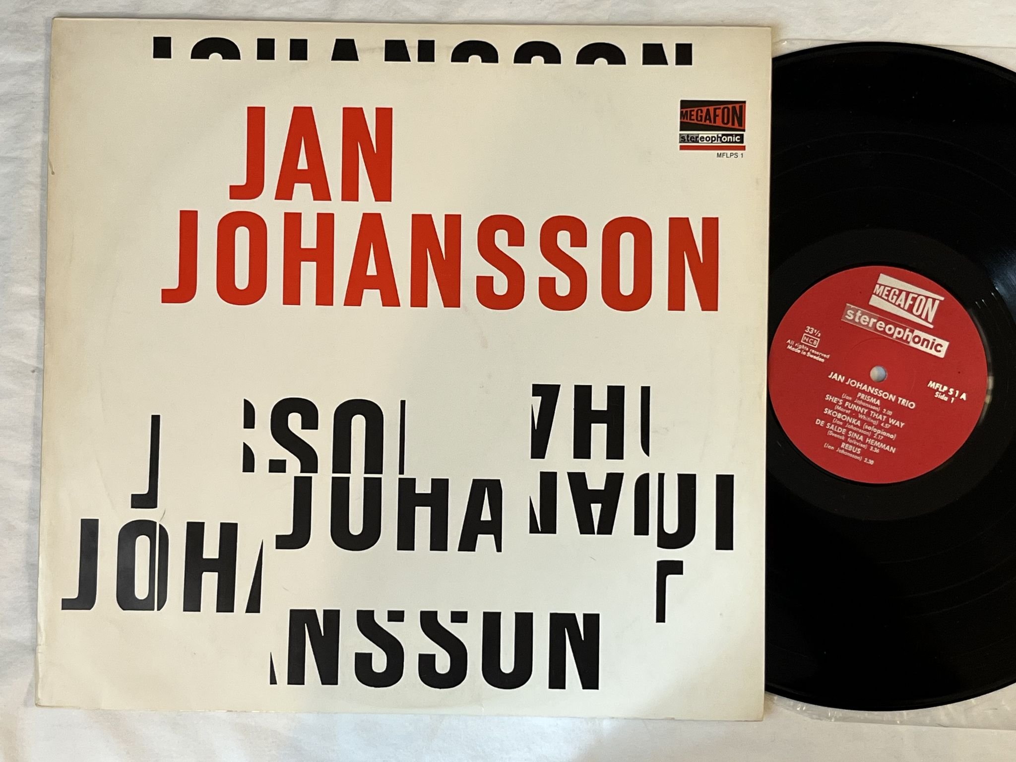 Omslagsbild för skivan JAN JOHANSSON 8 Bitar LP MEGAFON MFLP S 1