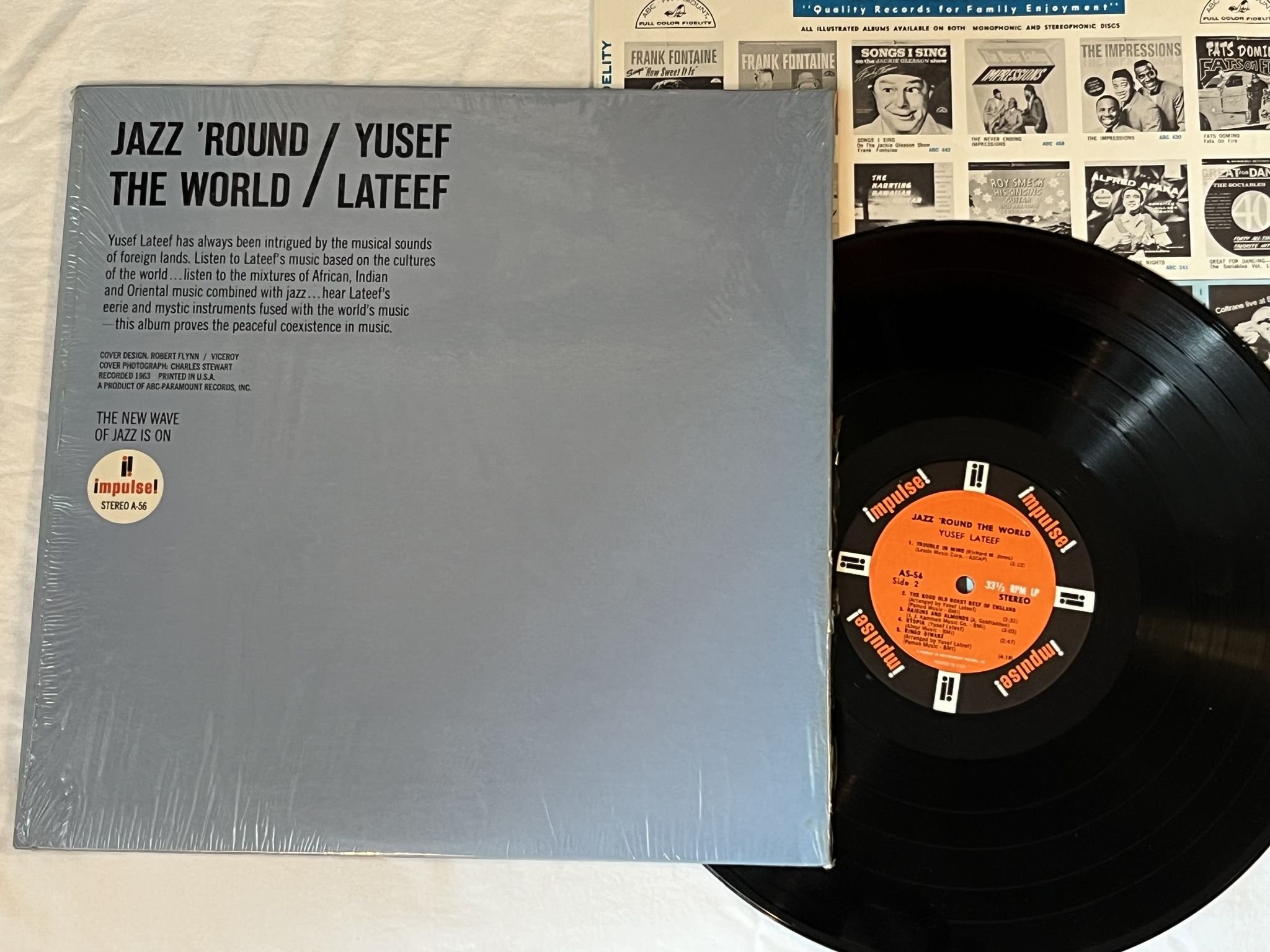 Omslagsbild för skivan YUSEF LATEEF jazz 'round the world LP -64 US IMPULSE AS-56