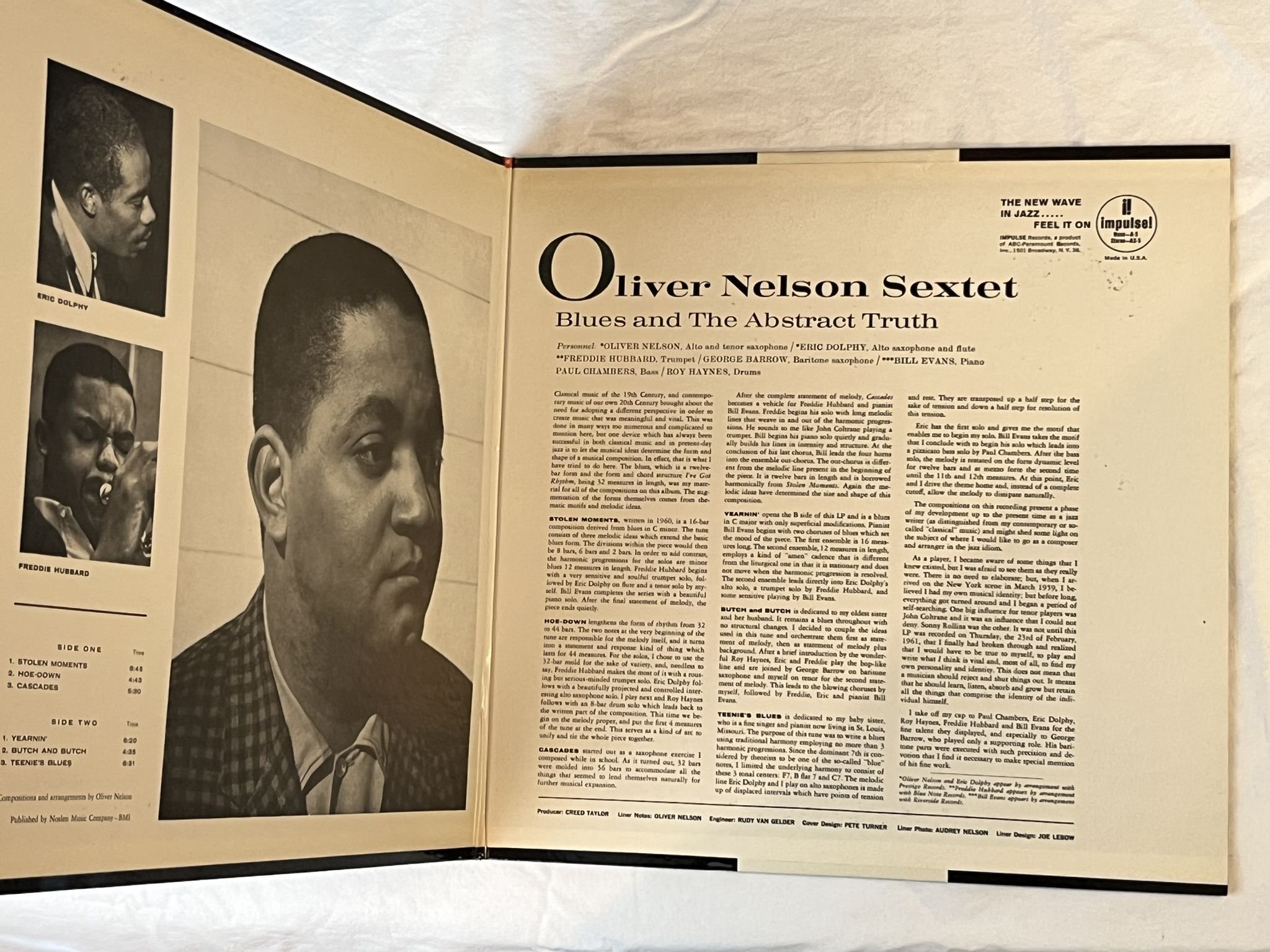 Omslagsbild för skivan OLIVER NELSON The Blues And The Abstract Truth LP -61 US IMPULSE AS-5 ** RARE **
