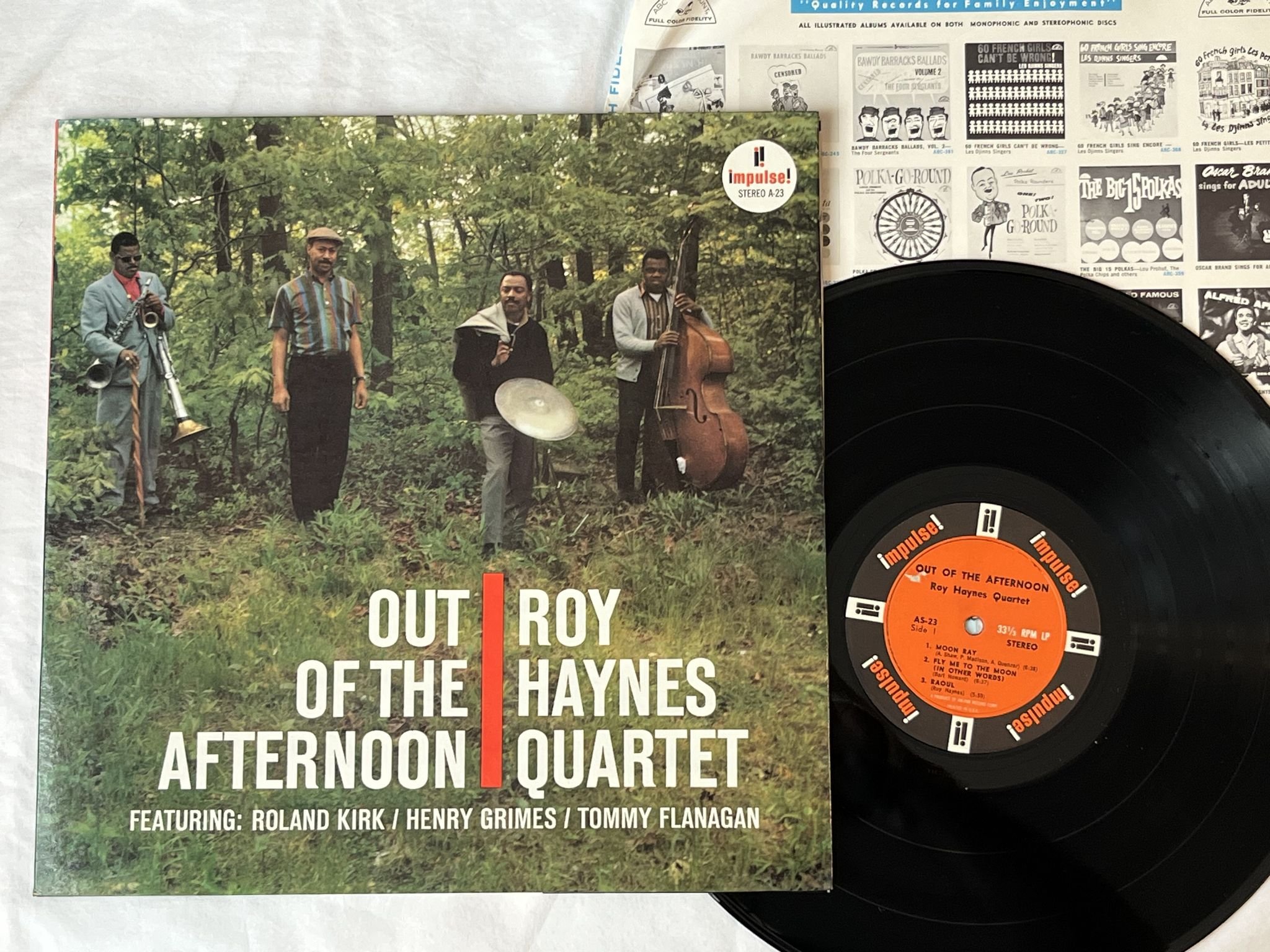 Omslagsbild för skivan ROY HAYNES QUARTET Out Of The Afternoon LP -62 US IMPULSE AS-23