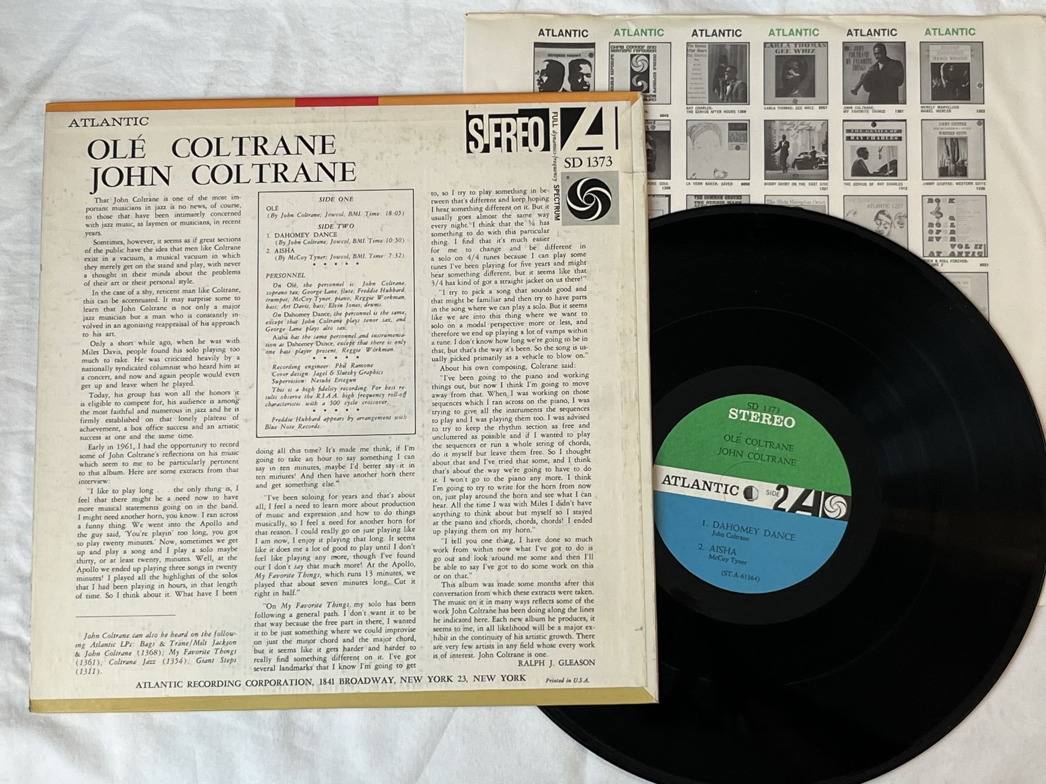 Omslagsbild för skivan JOHN COLTRANE ole Coltrane LP -61 US ATLANTIC SD 1373