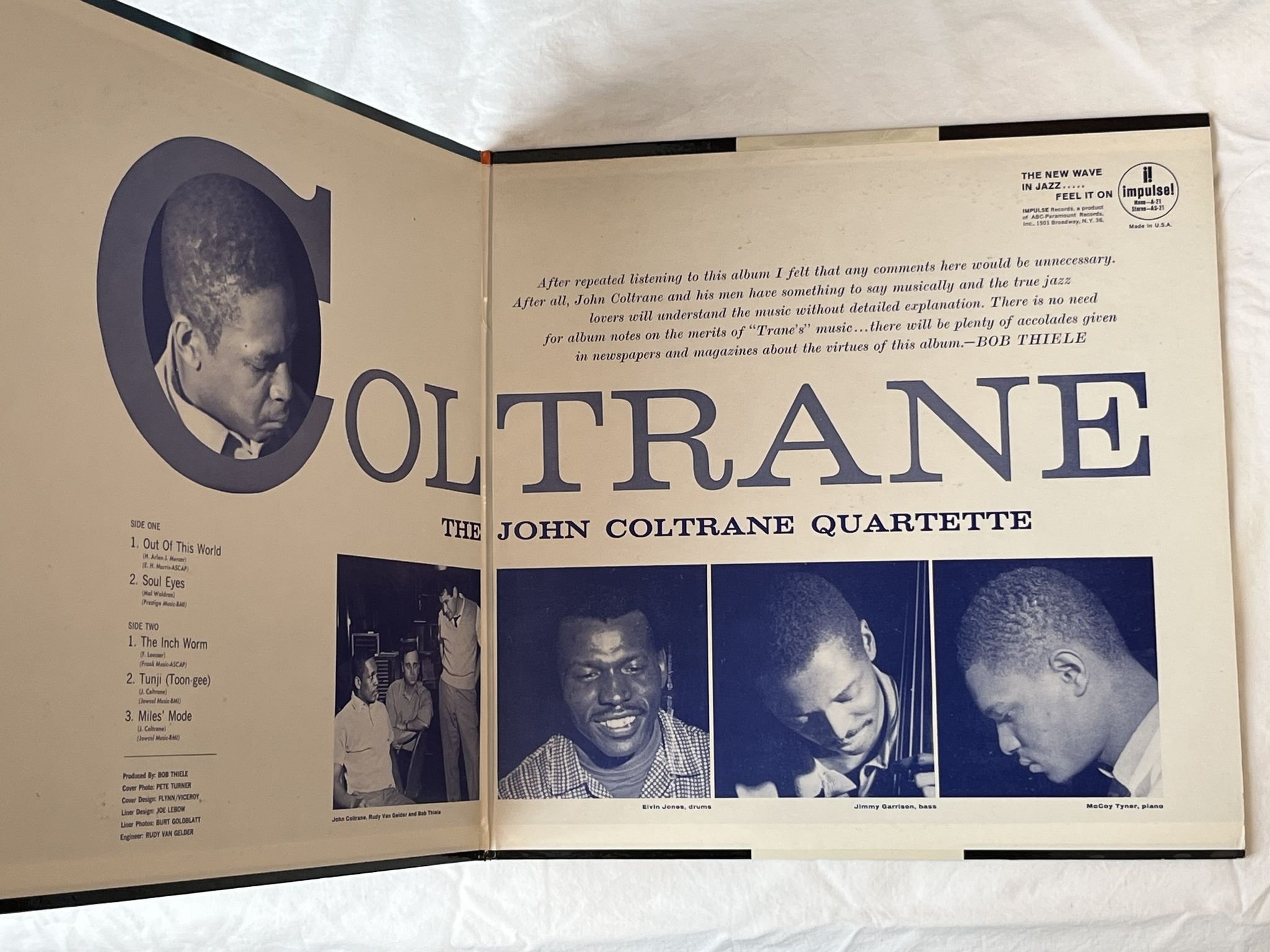 Omslagsbild för skivan JOHN COLTRANE QUARTETTE Coltrane LP -62 US IMPULSE AS-21 *** CLASSIC ***