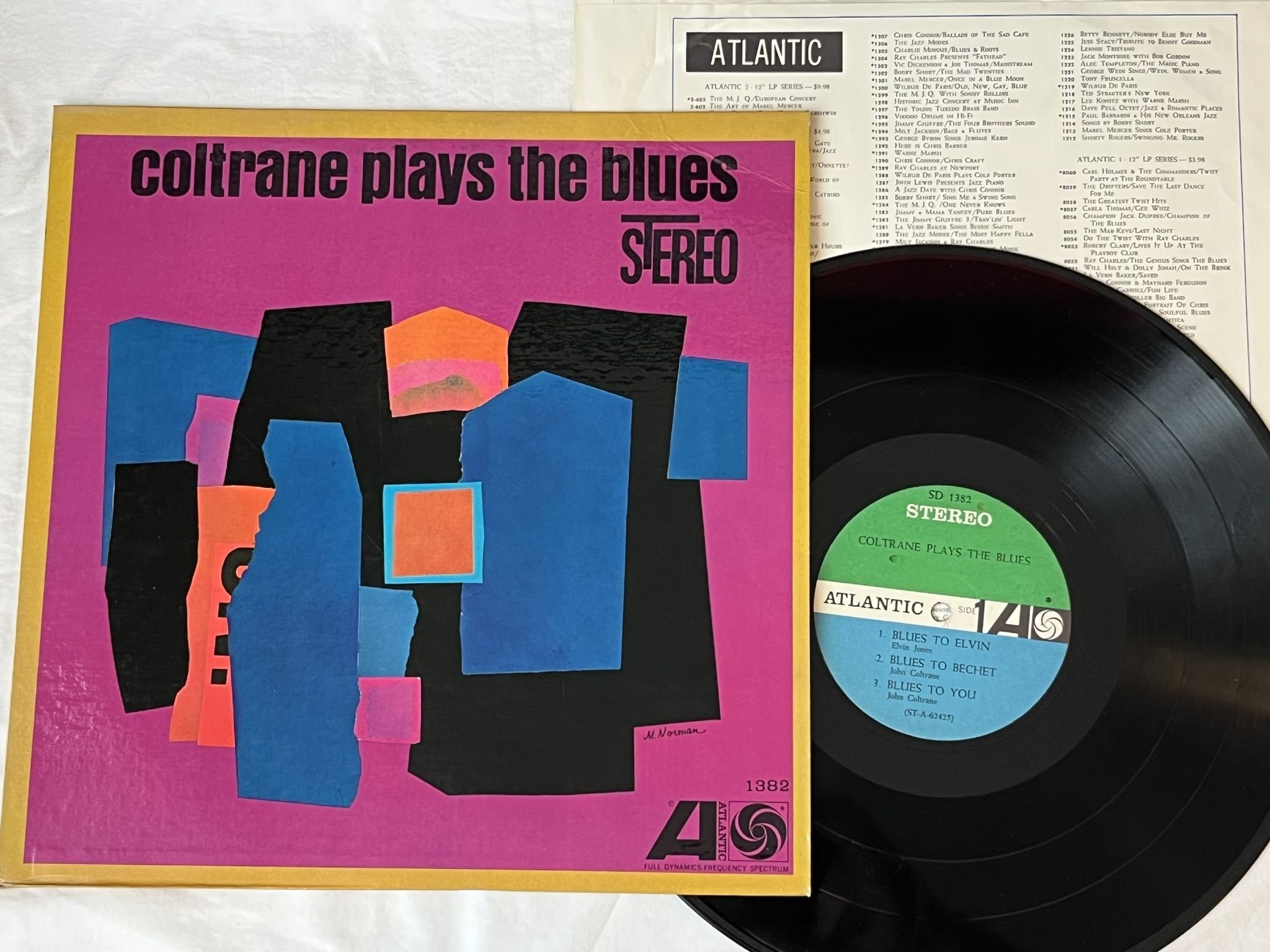 Omslagsbild för skivan JOHN COLTRANE plays the blues LP -62 US ATLANTIC SD 1382