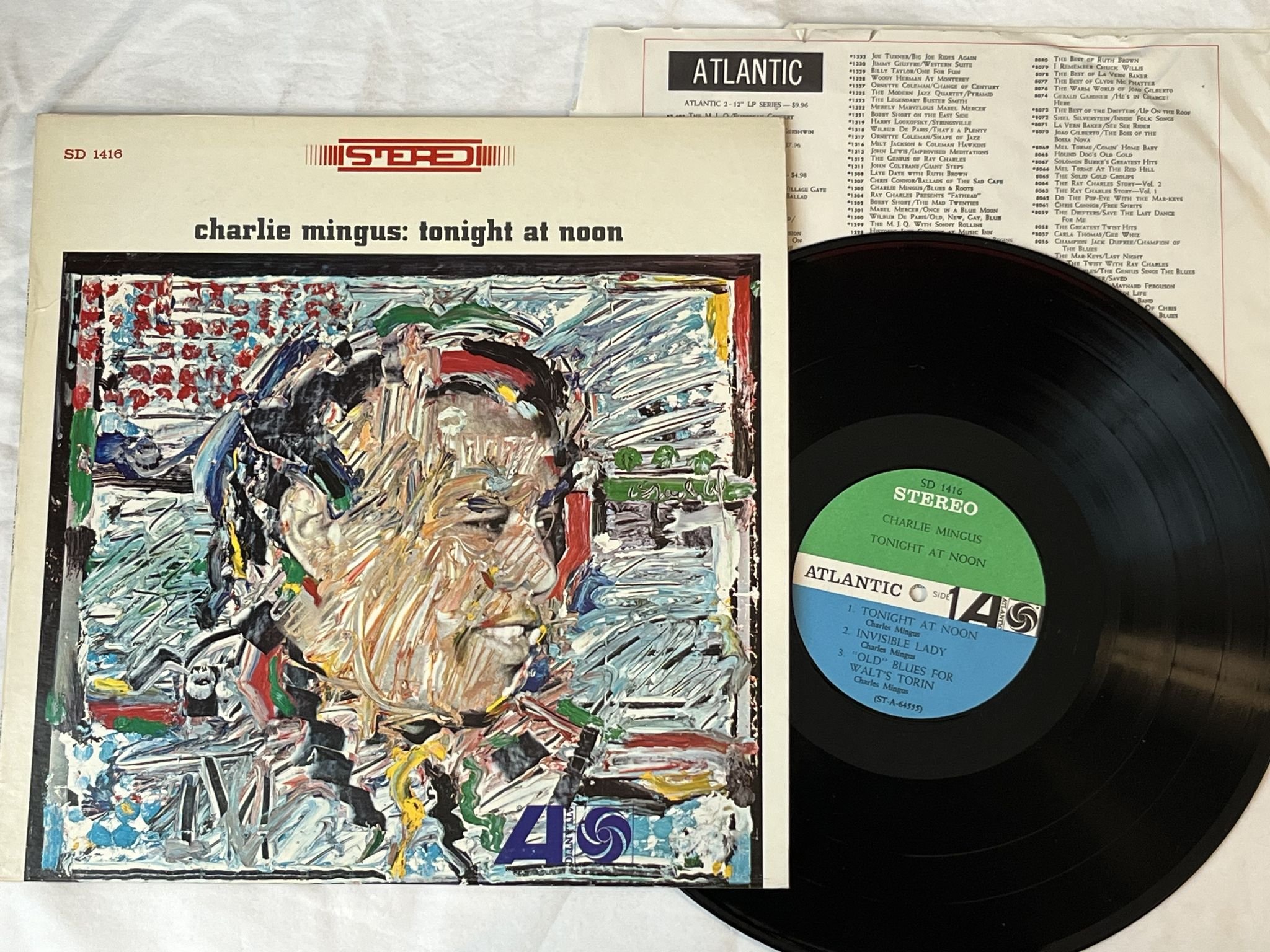 Omslagsbild för skivan CHARLIE MINGUS tonight at noon LP -64 US ATLANTIC SD 1416