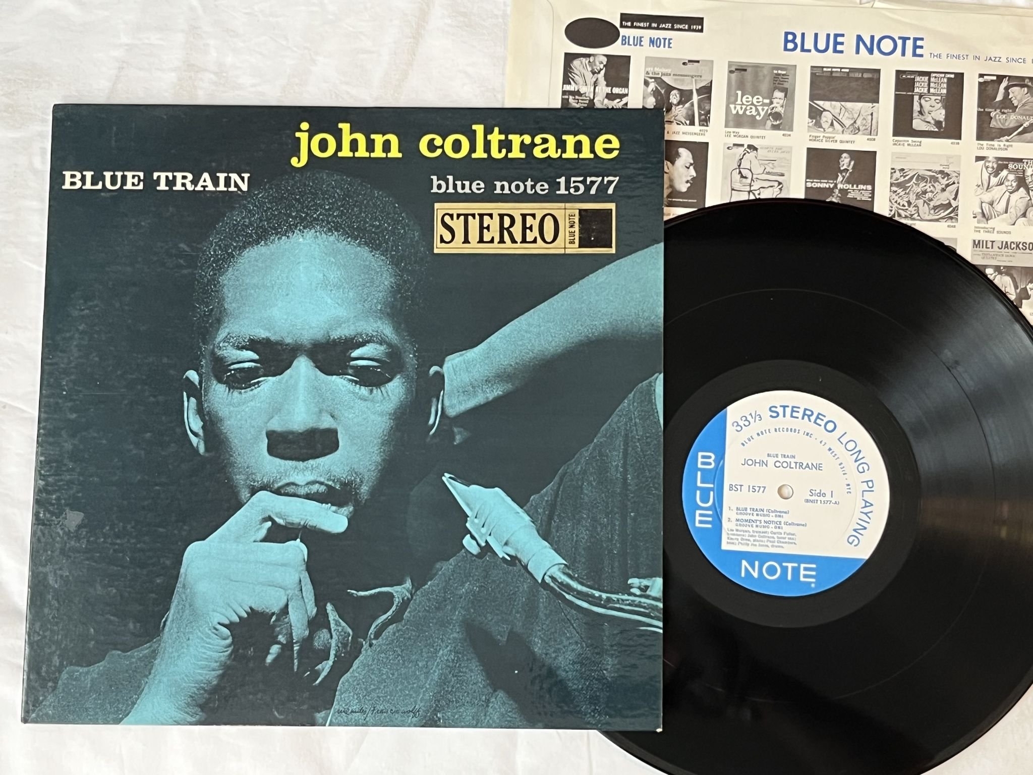 Omslagsbild för skivan JOHN COLTRANE blue train LP -60 US BLUE NOTE BST 1577 *** AMAZING CLASSIC ***