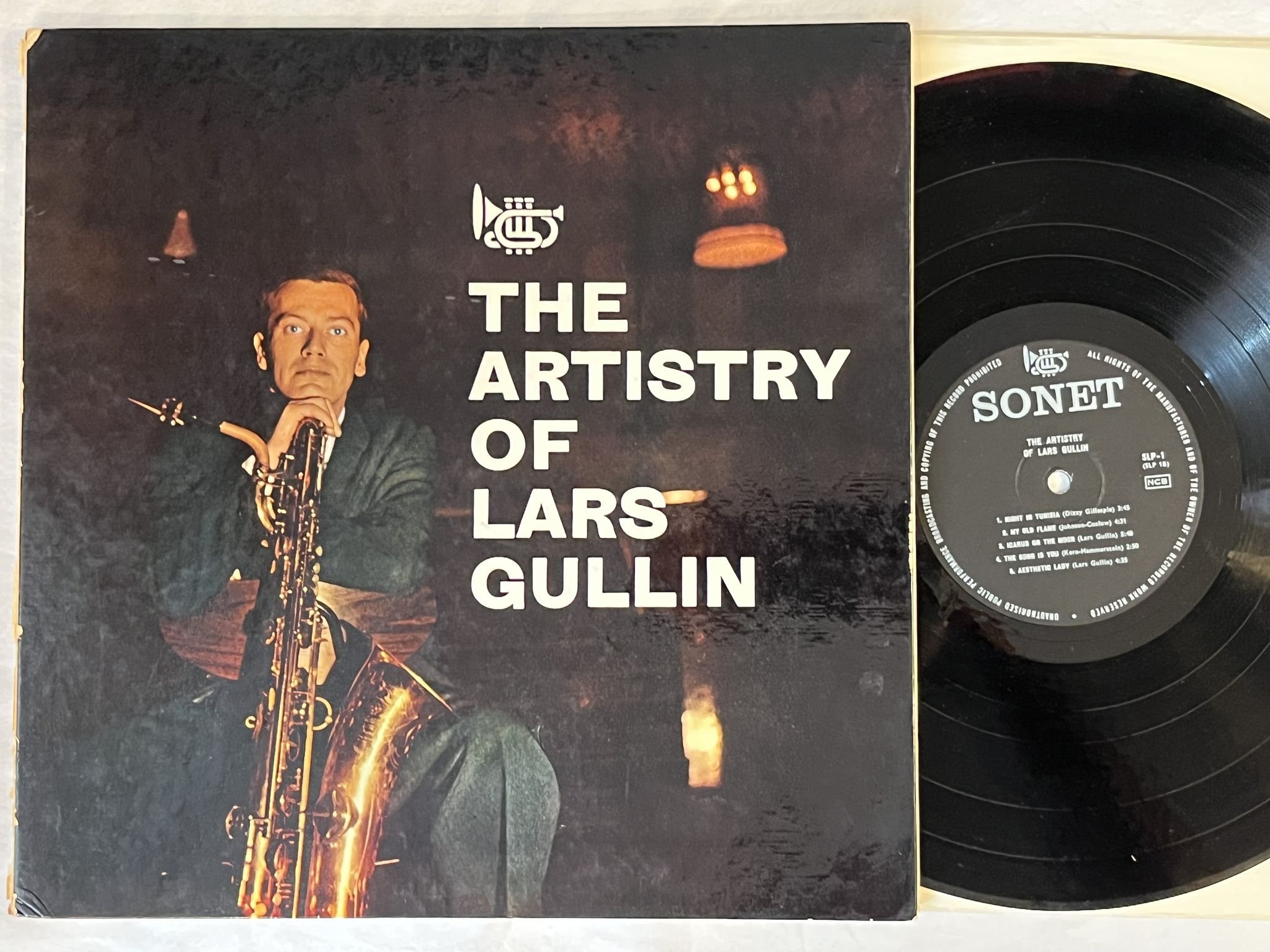 Omslagsbild för skivan LARS GULLIN the artistry of LP -58 Swe SONET SLP-1 *** NUMBERED ED #41/1000 ***