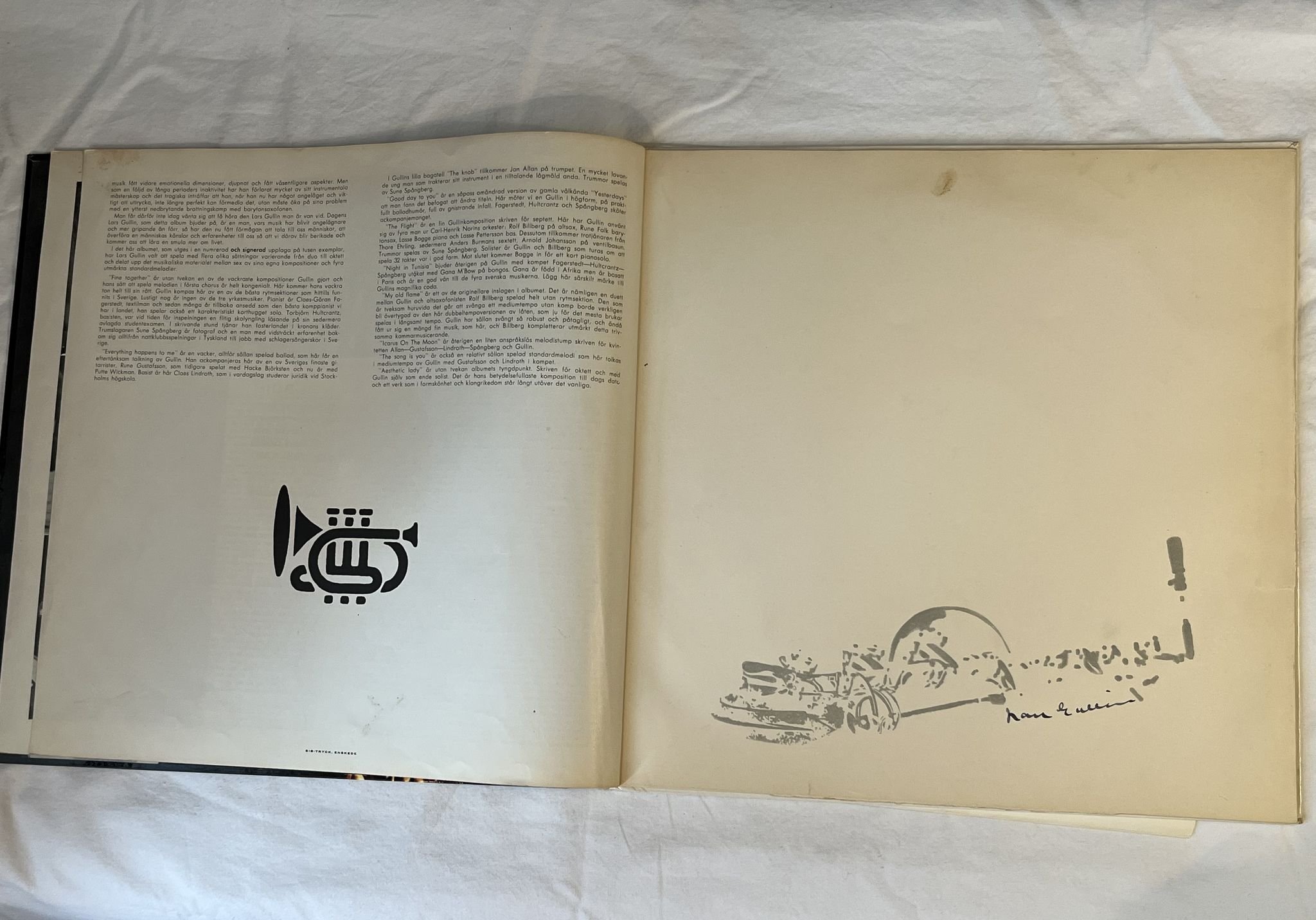 Omslagsbild för skivan LARS GULLIN the artistry of LP -58 Swe SONET SLP-1 *** NUMBERED ED #41/1000 ***