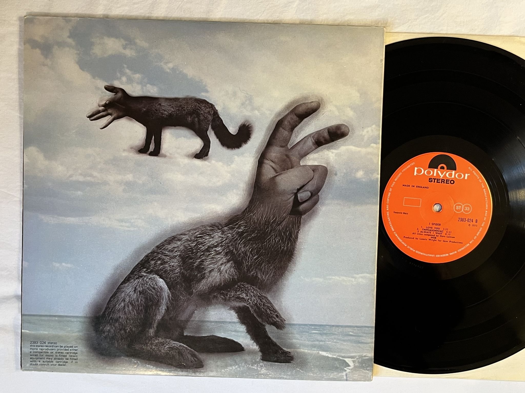 Omslagsbild för skivan WEB i Spider LP -70 UK POLYDOR 2383 024 *** RARE PROG ***
