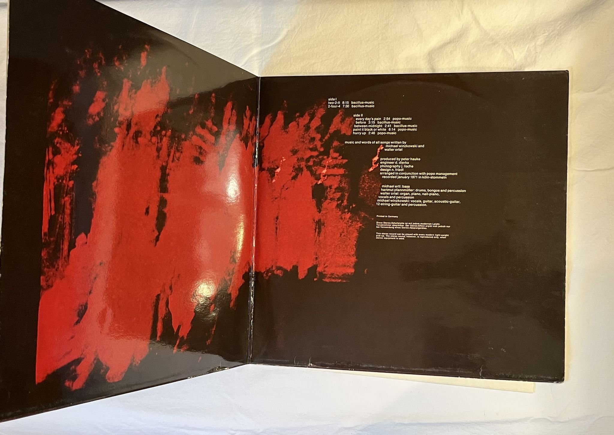 Omslagsbild för skivan EPSILON s/t LP -71 Ger BACILLUS 6494001 *** RARE KRAUTROCK ***