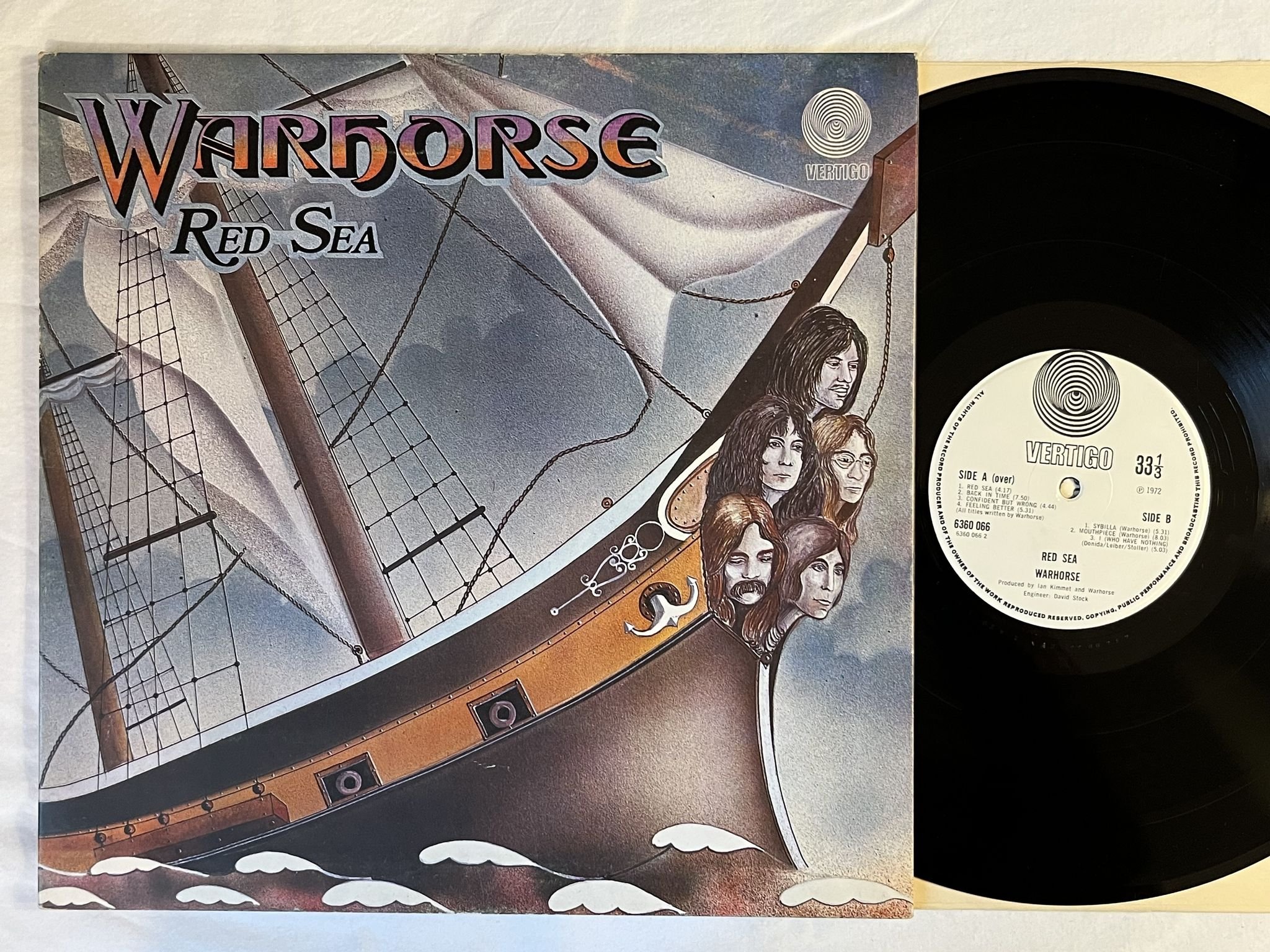 Omslagsbild för skivan WARHORSE red sea LP -72 UK VERTIGO 6360 066 *** HARD PROG ***
