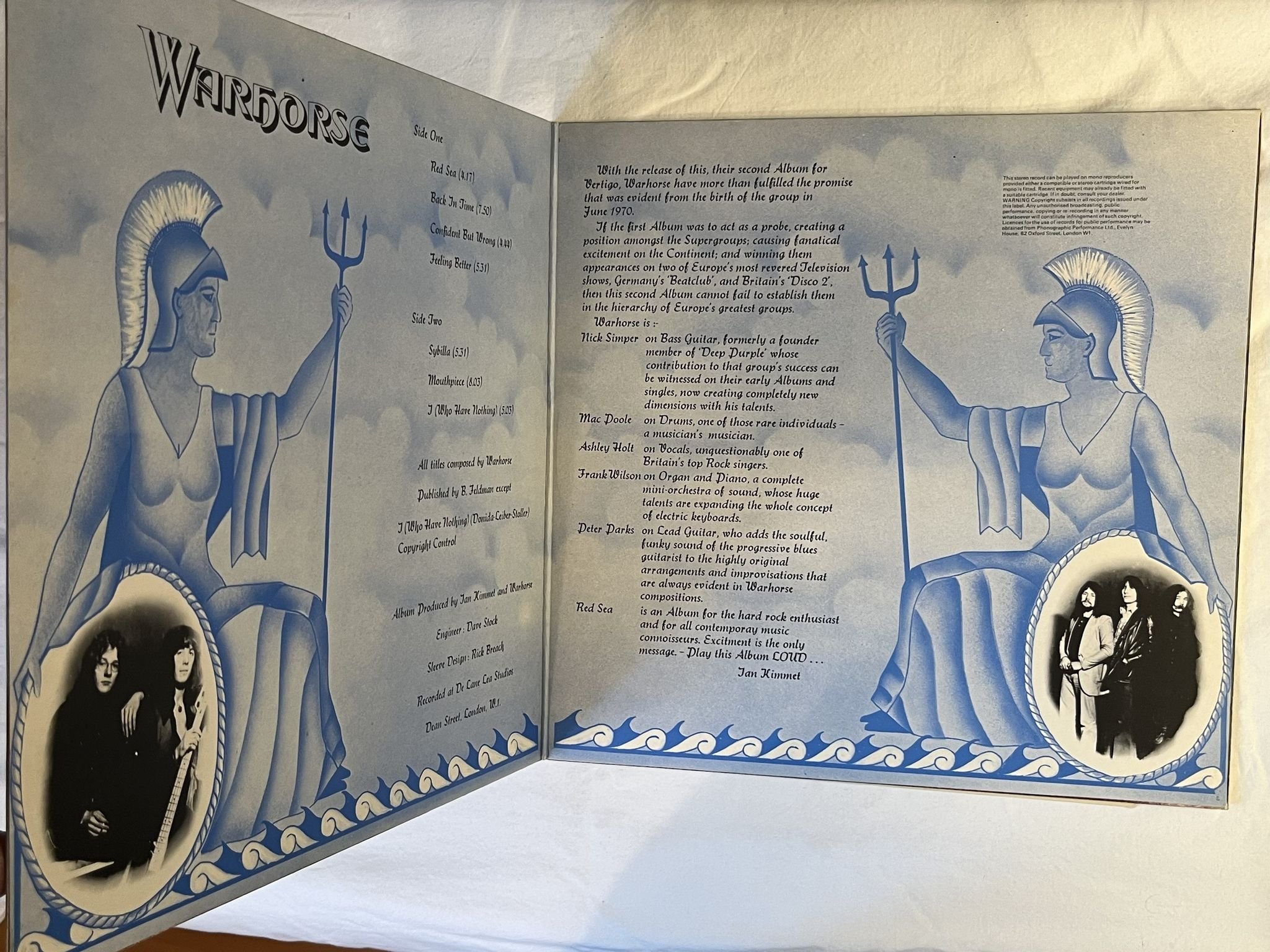 Omslagsbild för skivan WARHORSE red sea LP -72 UK VERTIGO 6360 066 *** HARD PROG ***