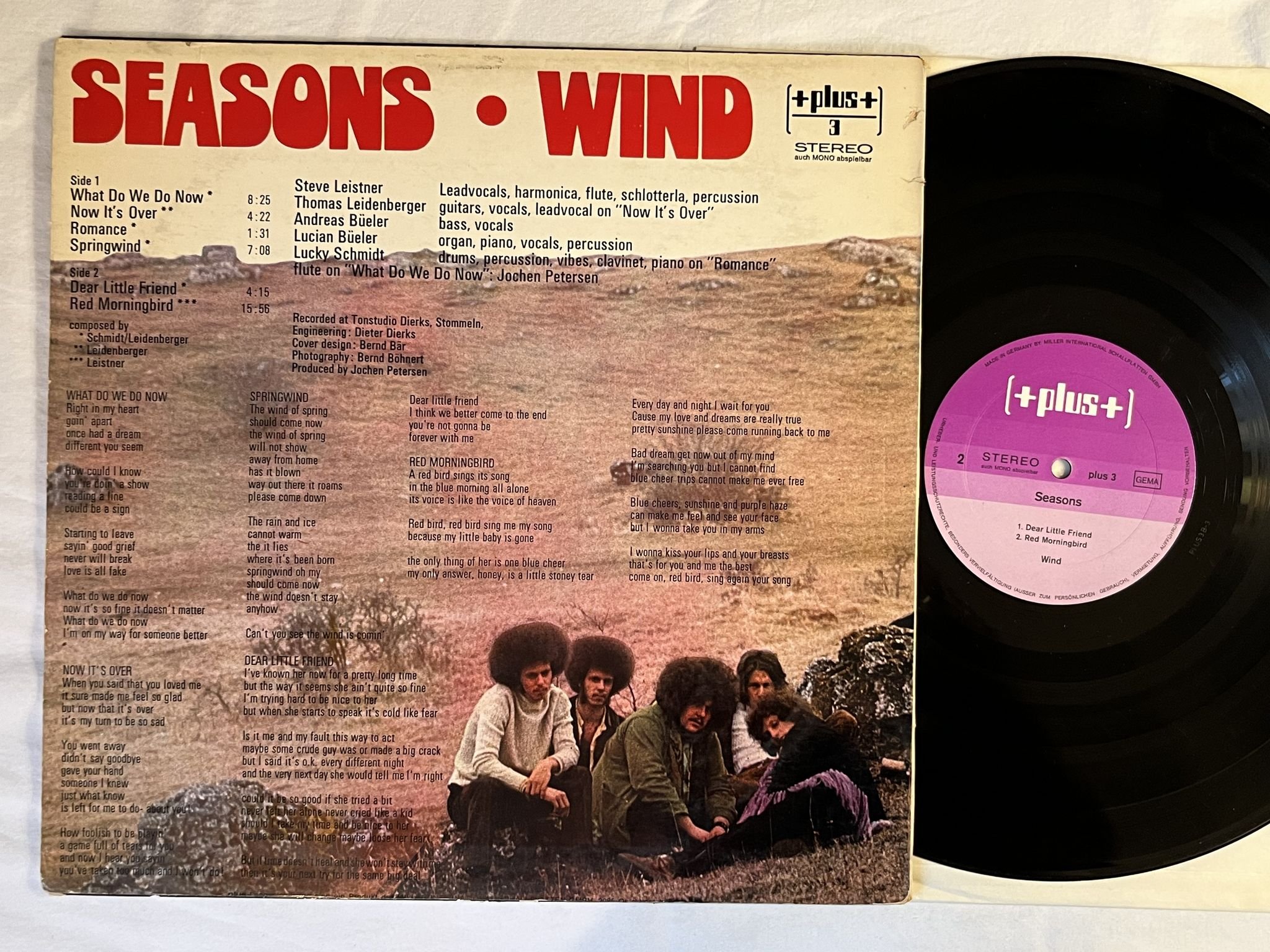 Omslagsbild för skivan WIND seasons LP -71 Ger +plus+ – plus 3 *** KRAUTROCK ***