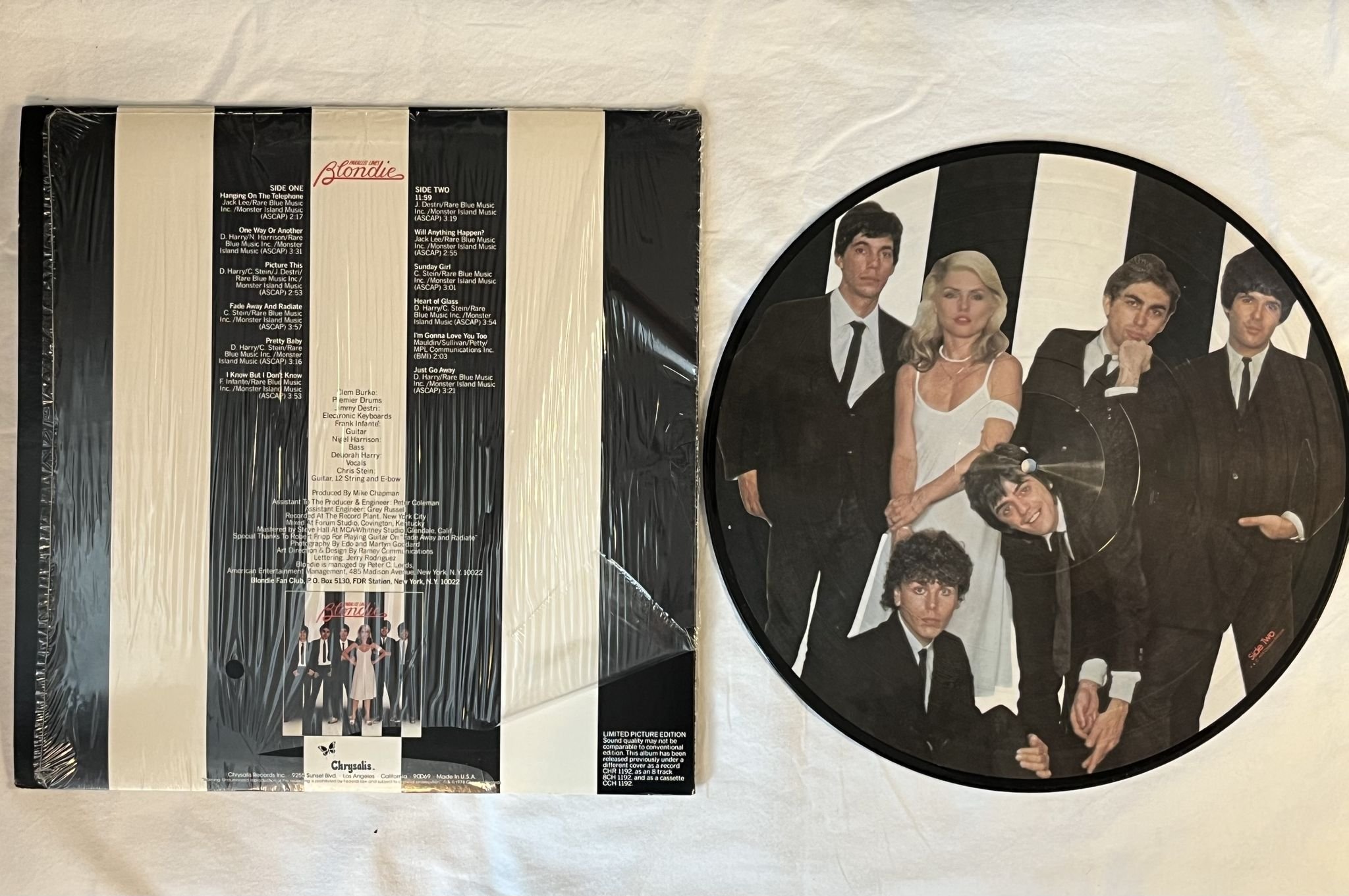 Omslagsbild för skivan BLONDIE Parallel Lines LP -78 PICTURE DISC CHRYSALIS CHP 5001