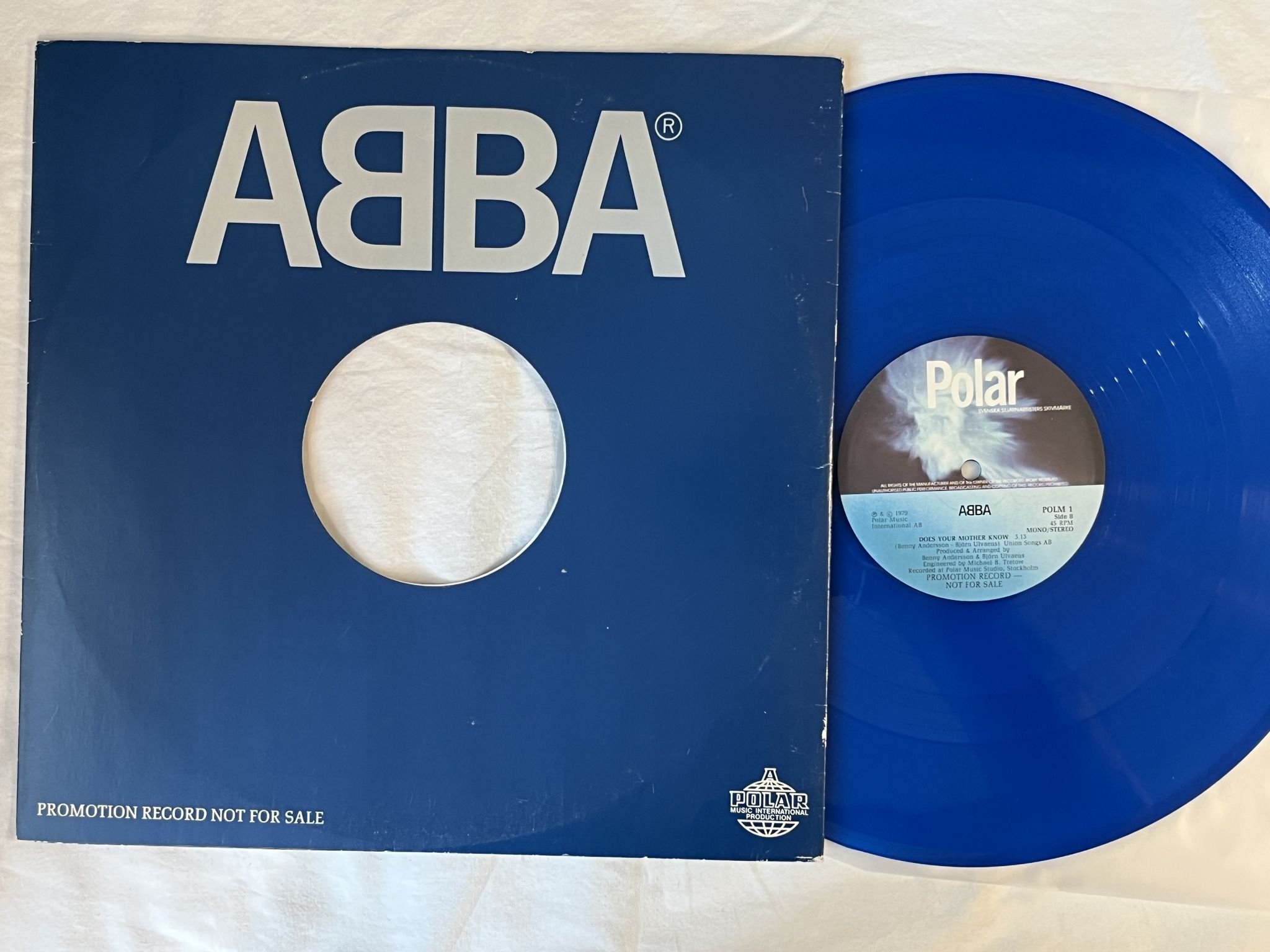Omslagsbild för skivan ABBA voulez-vous 12" -79 Swe POLAR POLM-1 *** BLUE VINYL / PROMO ***