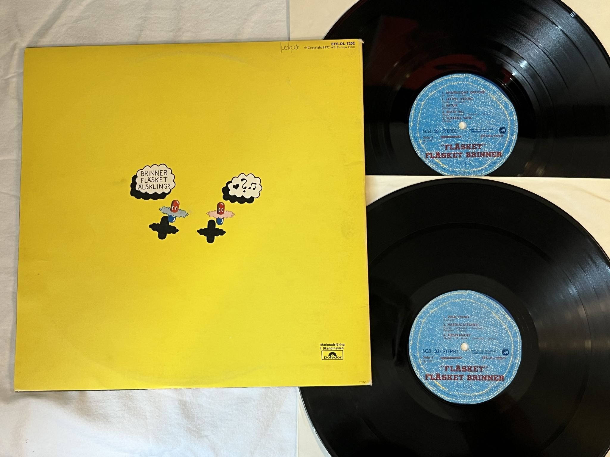 Omslagsbild för skivan FLÄSKET BRINNER Fläsket 2xLP -72 Swe LJUDSPÅR EFG-DL-7202 ** PROG ***