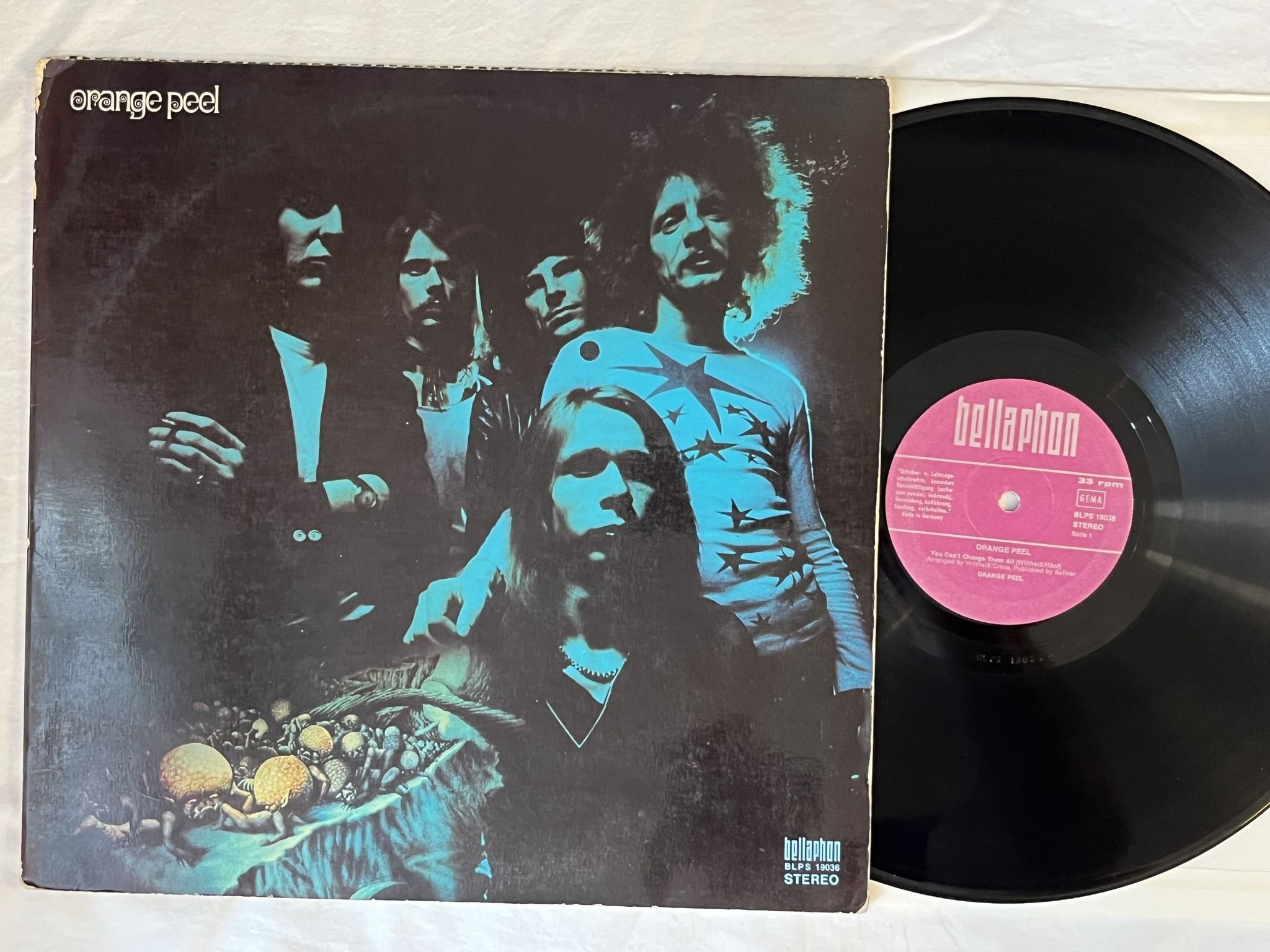 Omslagsbild för skivan ORANGE PEEL s/t LP -70 Ger BELLAPHON BLPS 19036 *** RARE PROG **